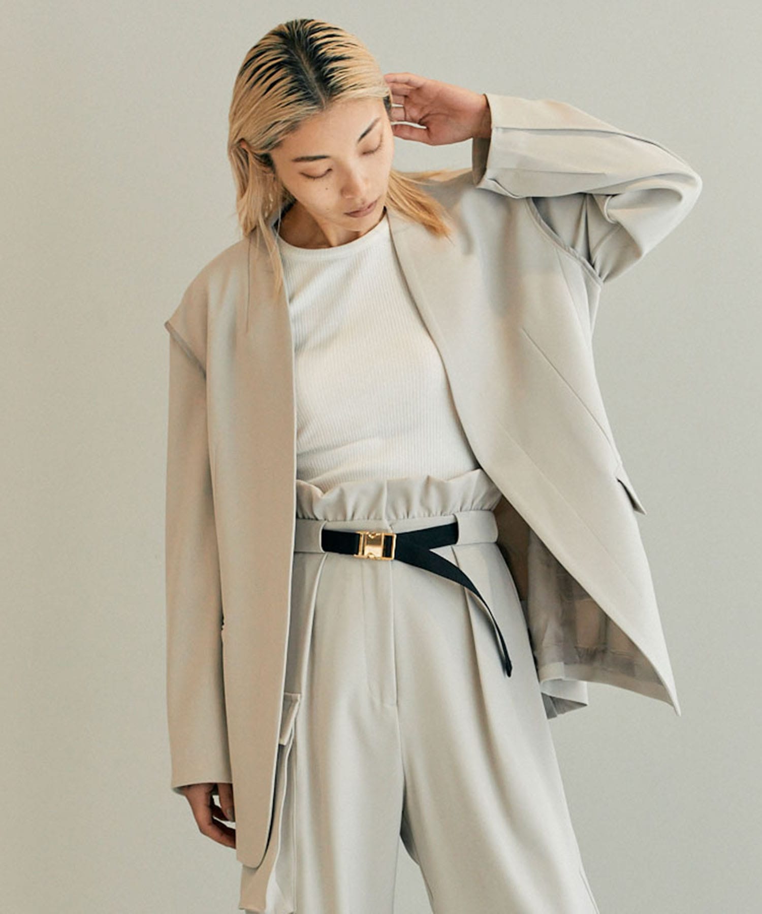 NEW DOUBLE CLOTH COLLARLESS JACKET(FREE GREY): THINGS THAT MATTER