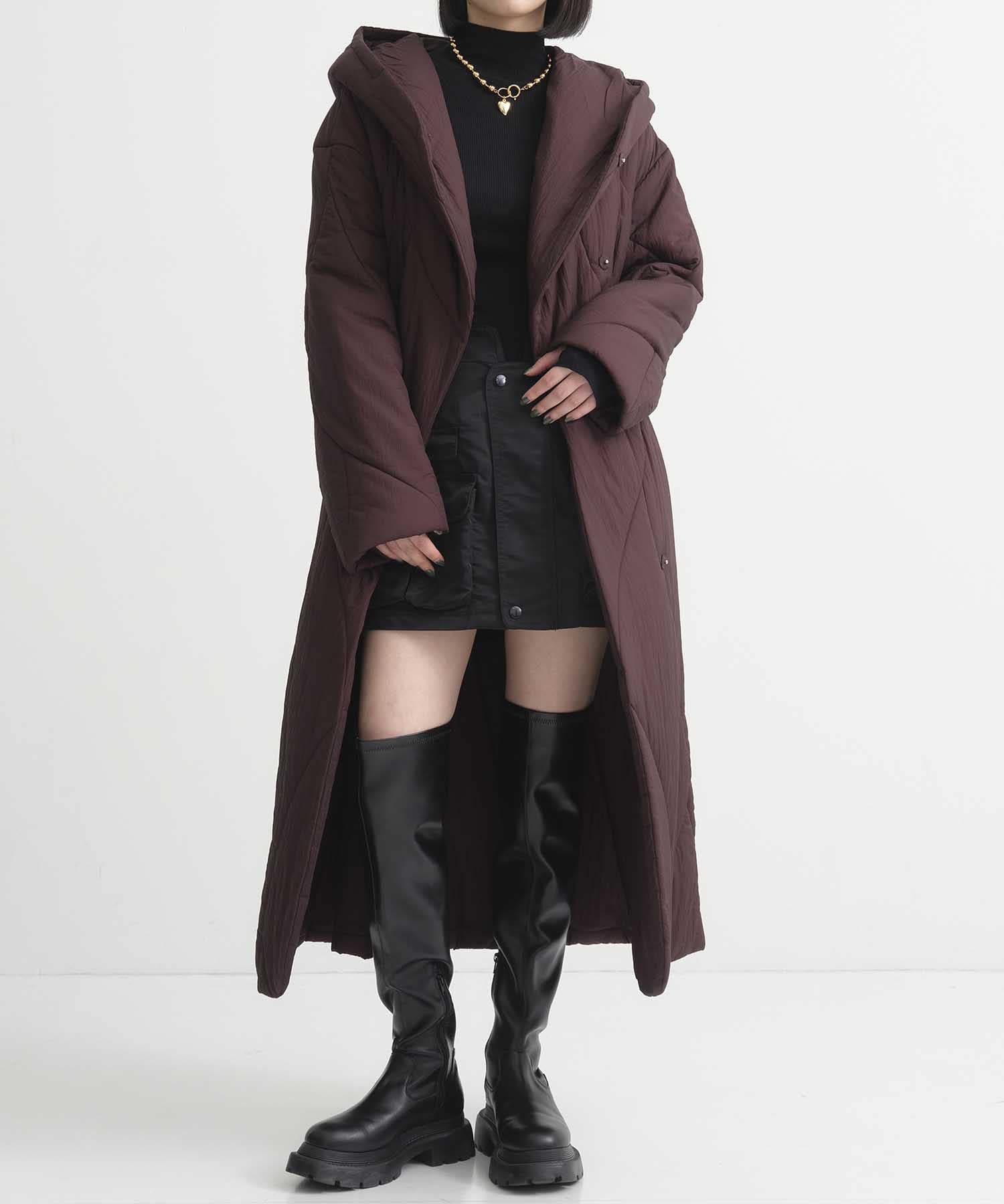 WAVE STITCH HEAT POLAK LONG COAT(S BLACK): AMERI: WOMENS｜ STUDIOUS  ONLINE公式通販サイト