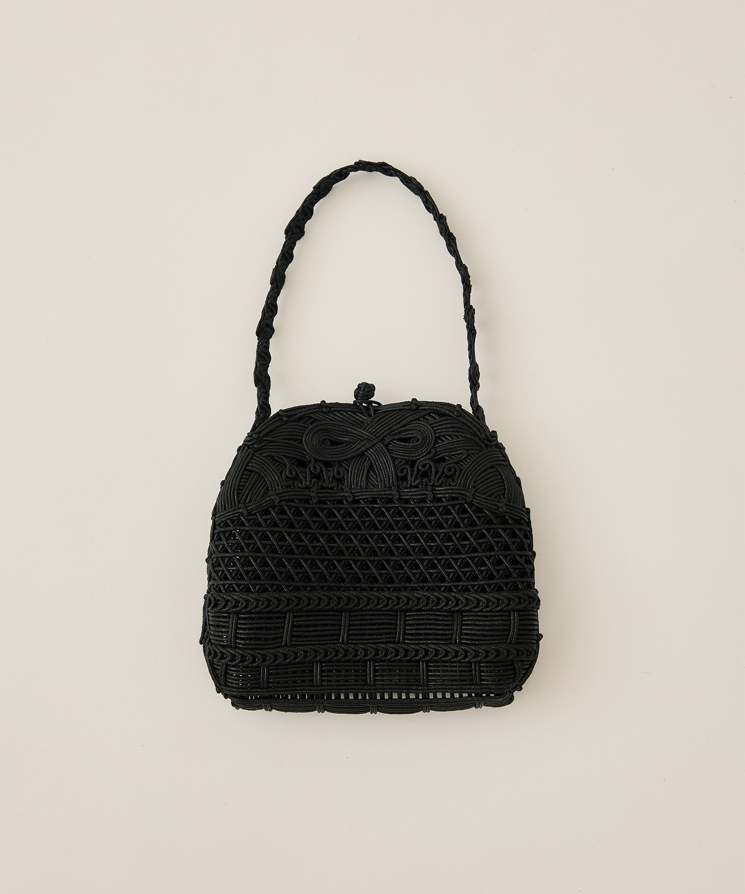 Cord Embroidery Hanakago Mini Hand Bag(FREE BLACK): Mame