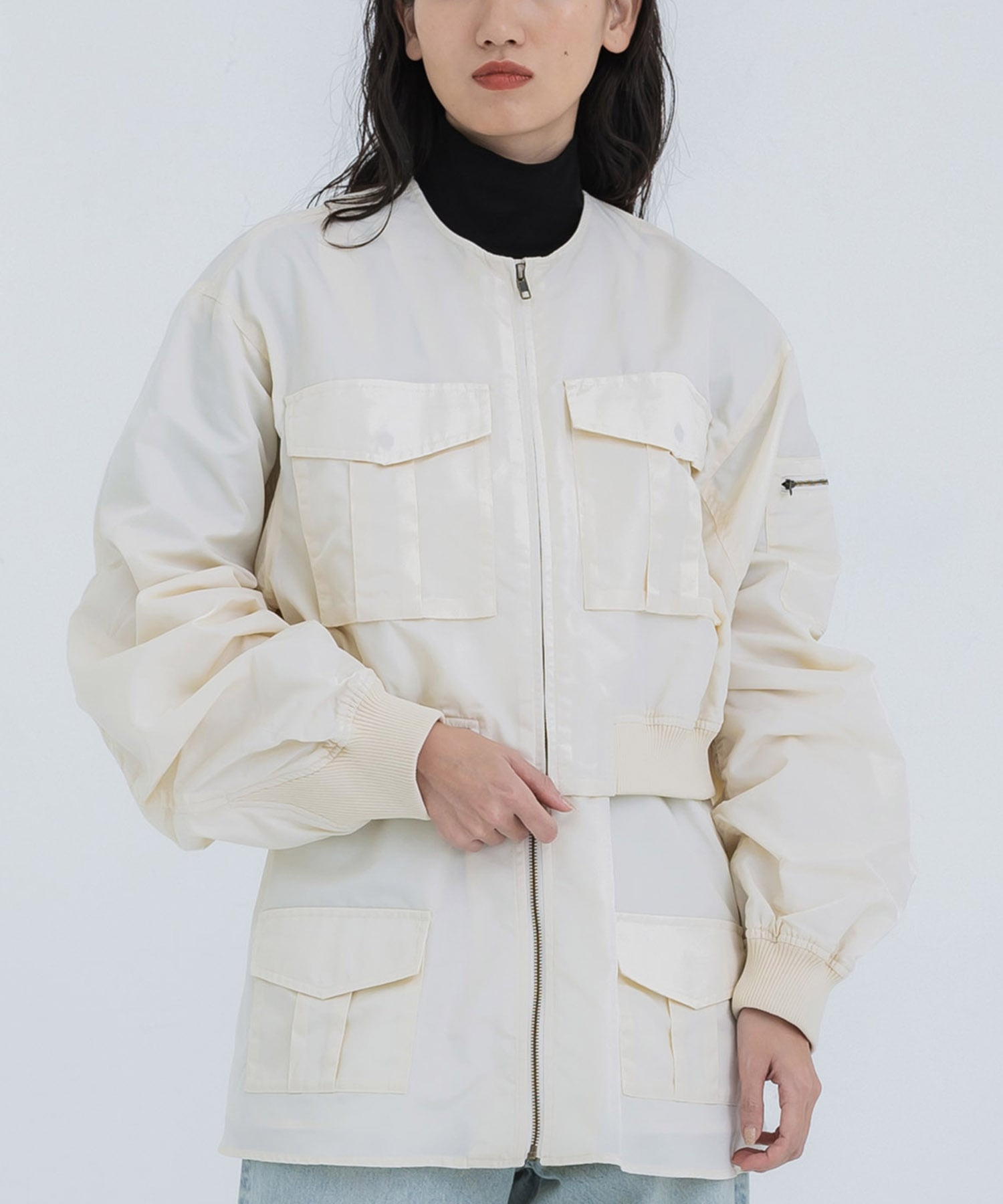 別注 MODERN MILITARY SET JACKET(S IVORY): AMERI: WOMENS｜ STUDIOUS ...