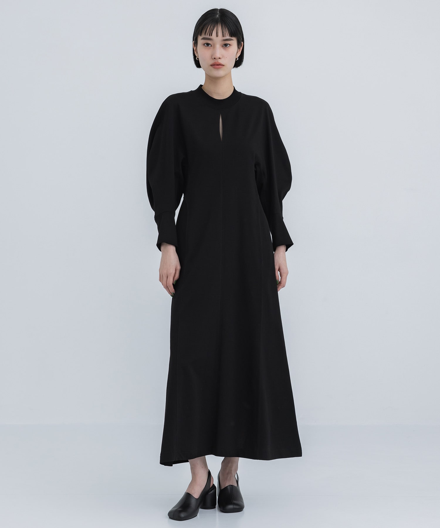 Mame kurogouchi Black Long Dress ワンピース - ワンピース