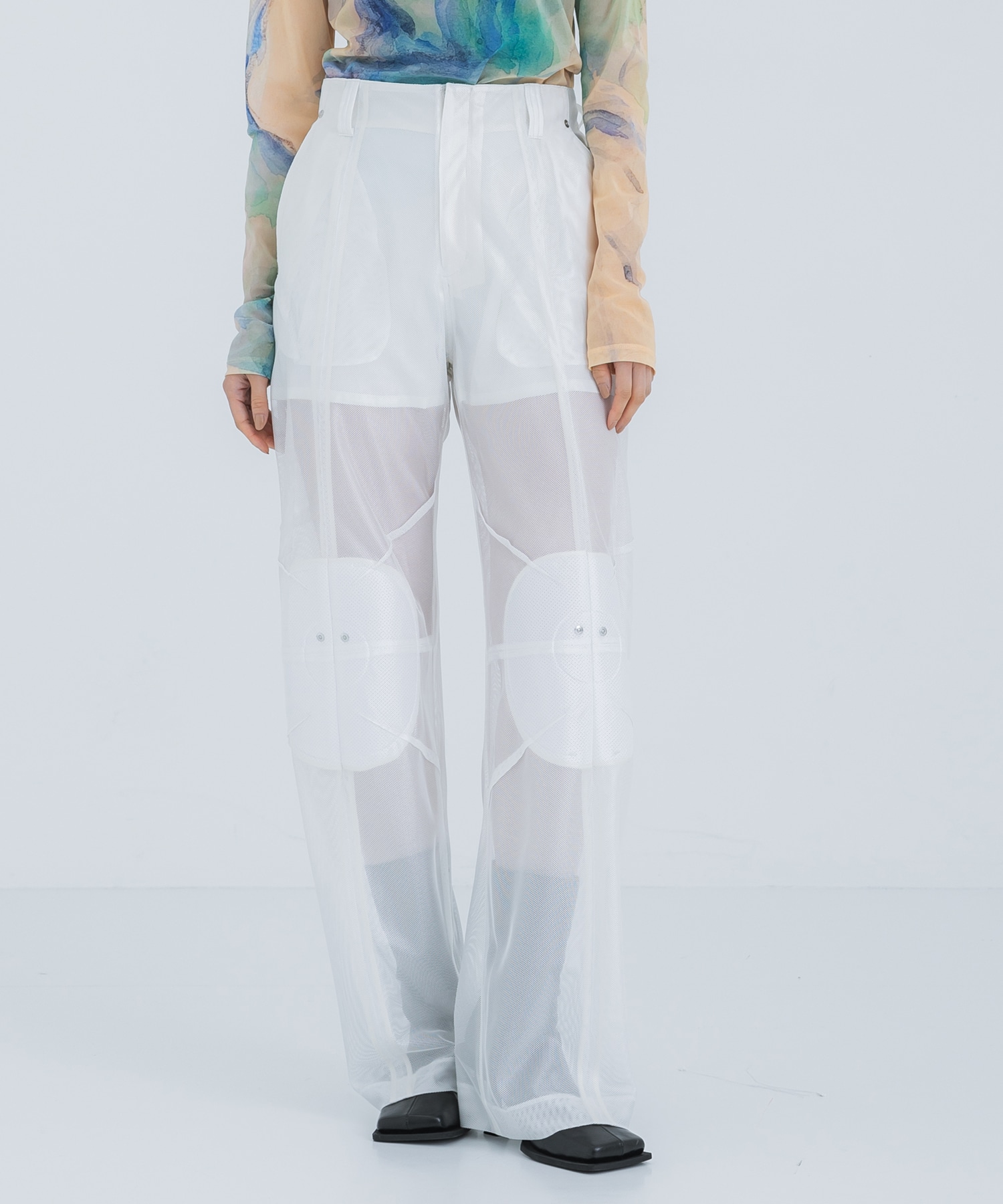 Paded Mesh Trousers(36 WHITE): YOHEI OHNO: WOMENS｜ STUDIOUS 