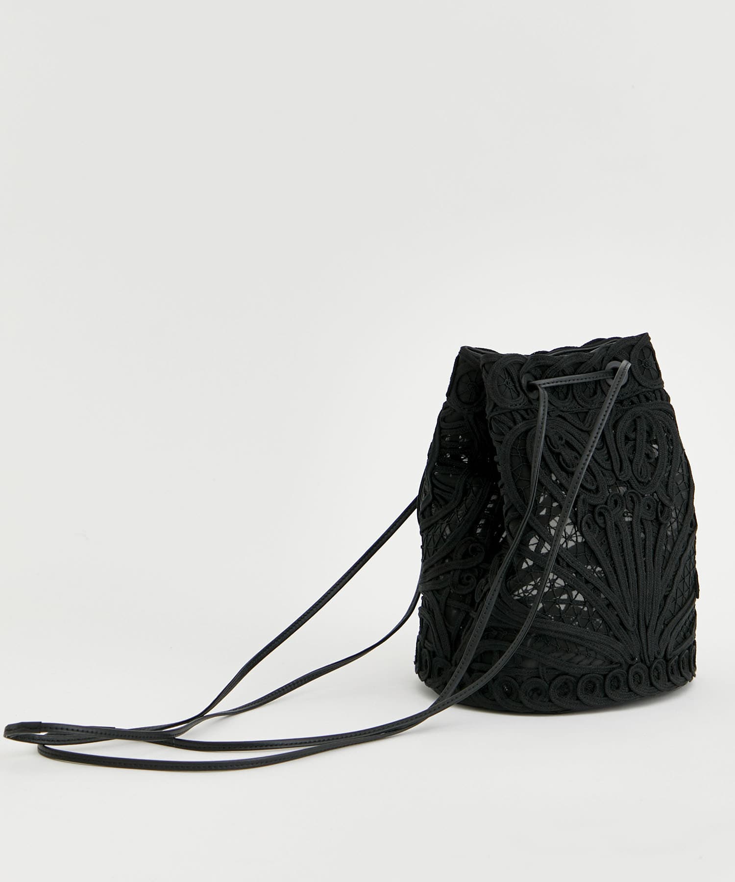 Cording Embroidery Bucket Bag(FREE BLACK): Mame Kurogouchi: WOMENS 