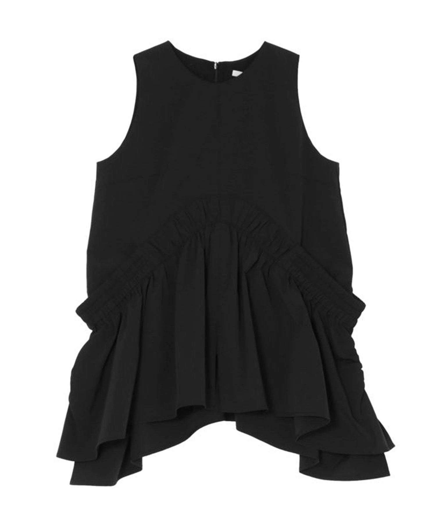 トップス UN3D SHIRT DOCKING TOP BLACK 36 ROUND GATHER TOP(36 BLACK): UN3D.: WOMENS｜ STUDIOUS ONLINE