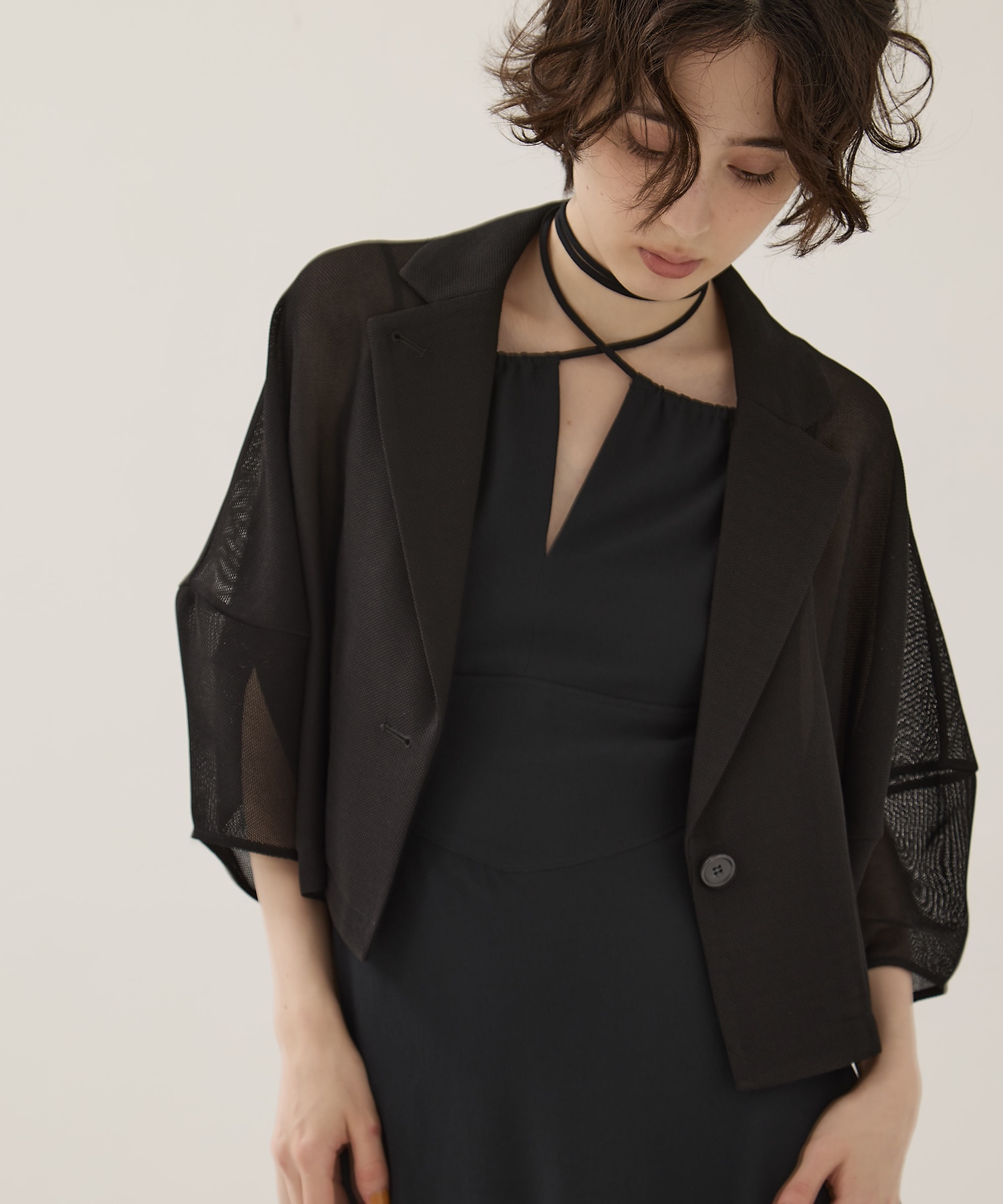 別注MESH LANTERN JACKET(1 WHITE): CLANE: WOMENS｜ STUDIOUS