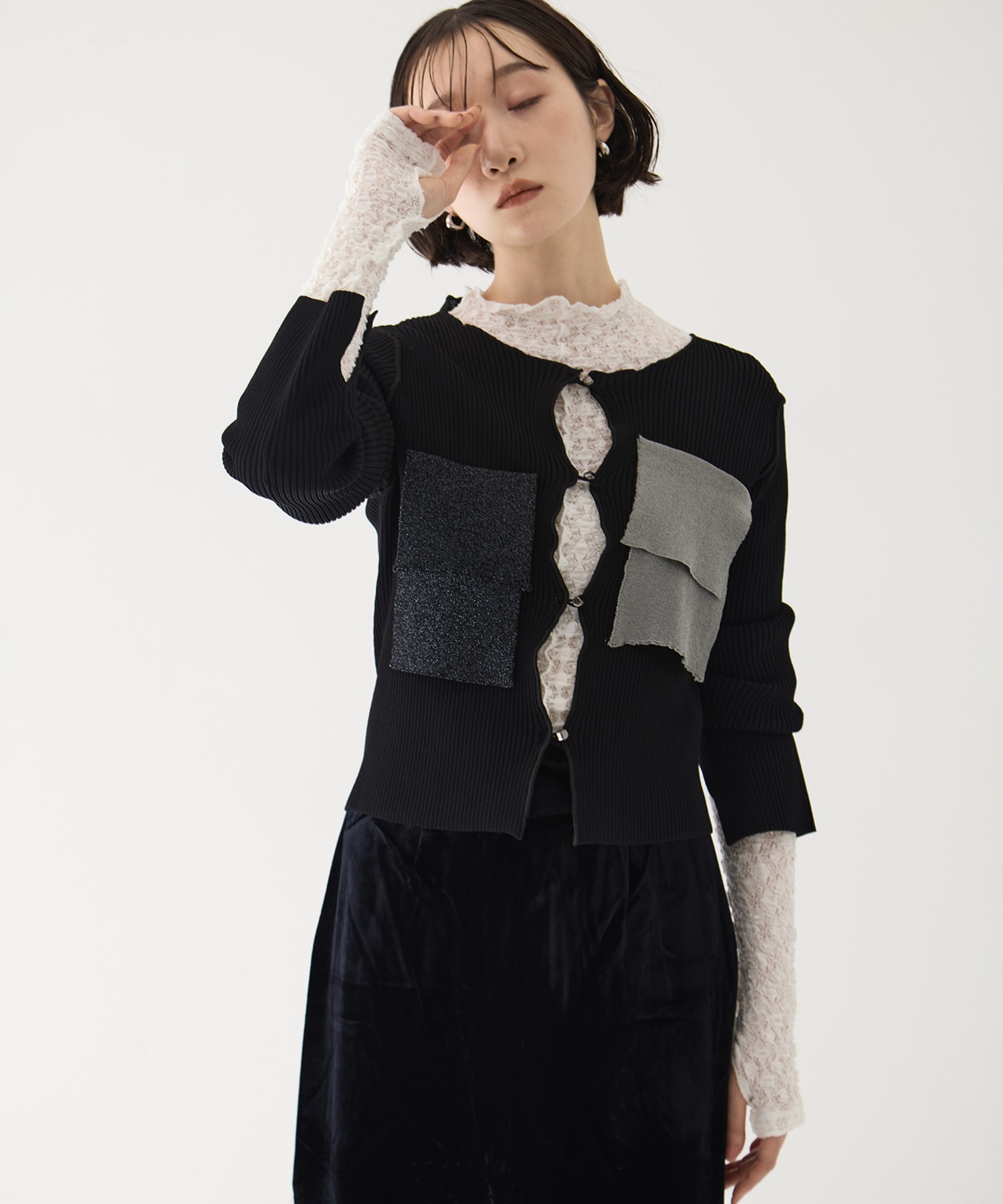 kotoさん専用 別注 RIB KNIT CARDIGAN(FREE WHITE): kotohayokozawa: WOMENS