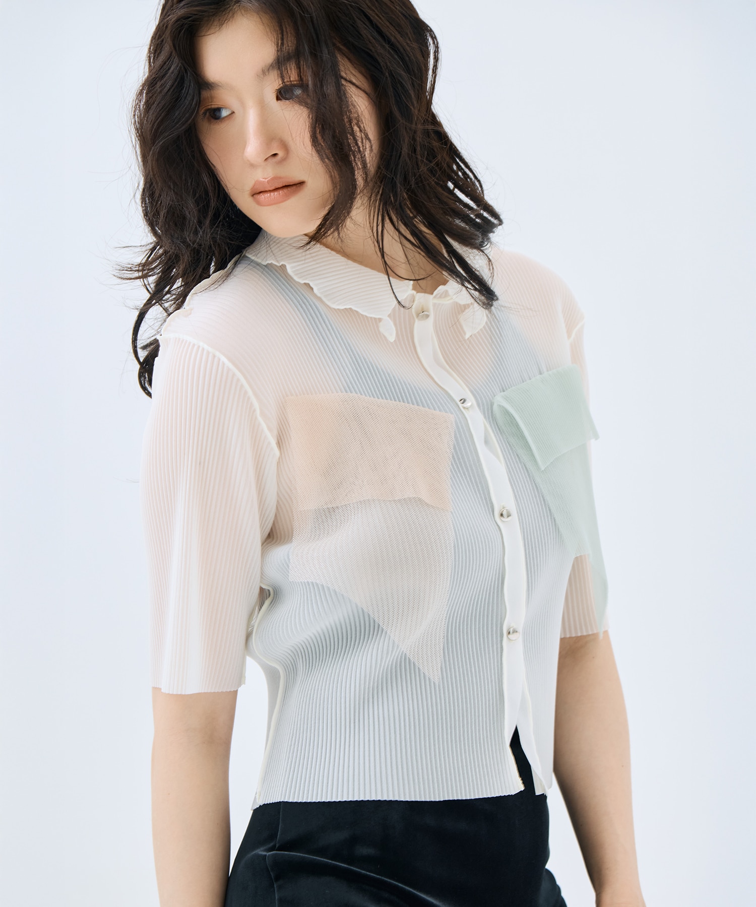 別注シアーラメポロトップス(FREE IVORY): kotohayokozawa: WOMENS