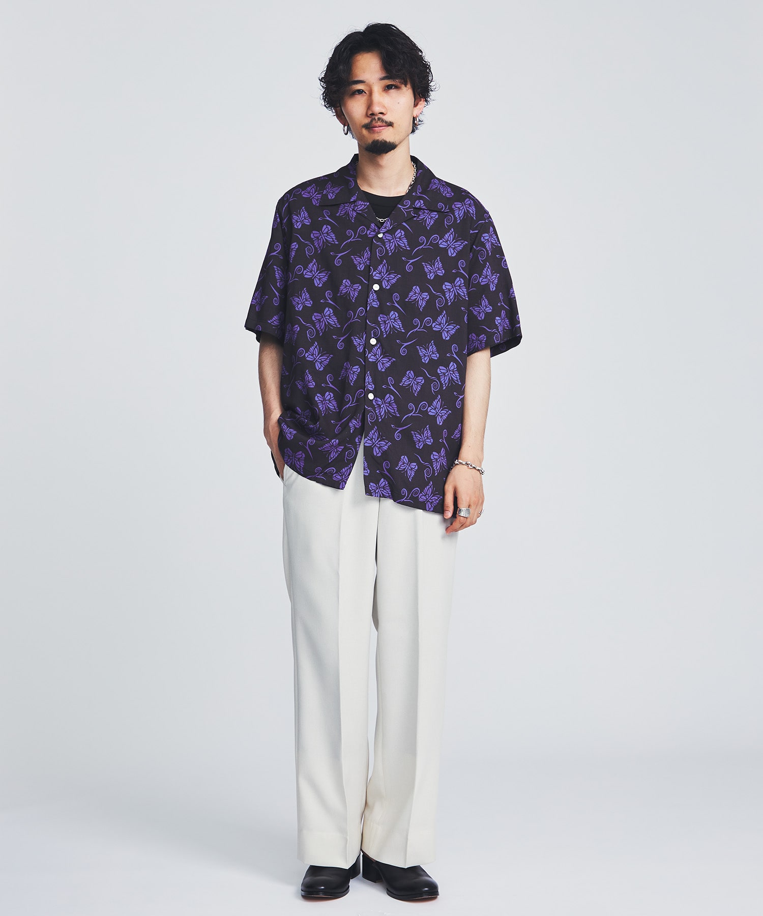 Needles◇Side Tab Trouser-Stripe Poly Cloth/XS/ポリエステル/BRW