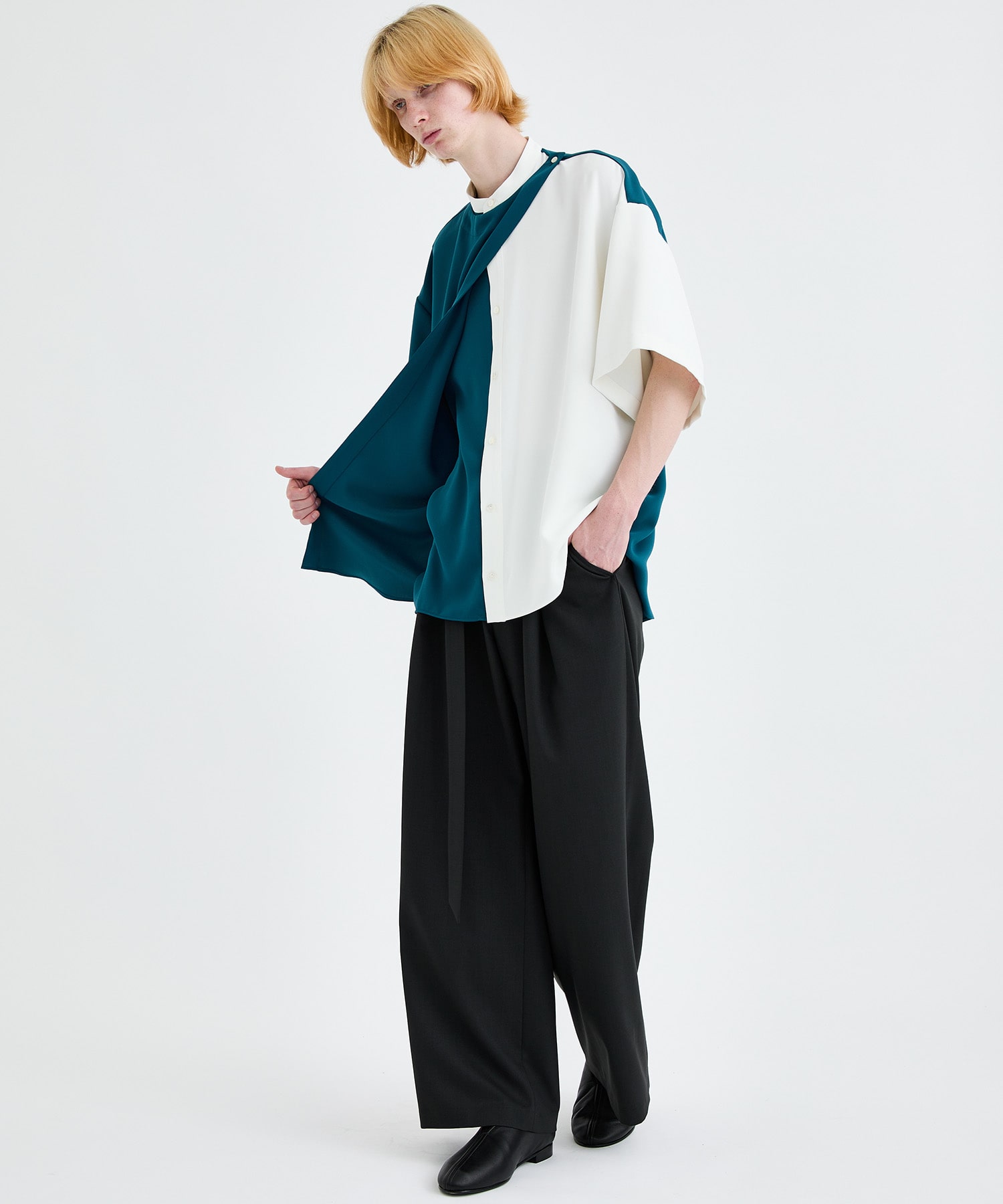 LiNoH】DRAPE SCARF SHIRT(ドレープスカーフシャツ) | www.cenadepro.com