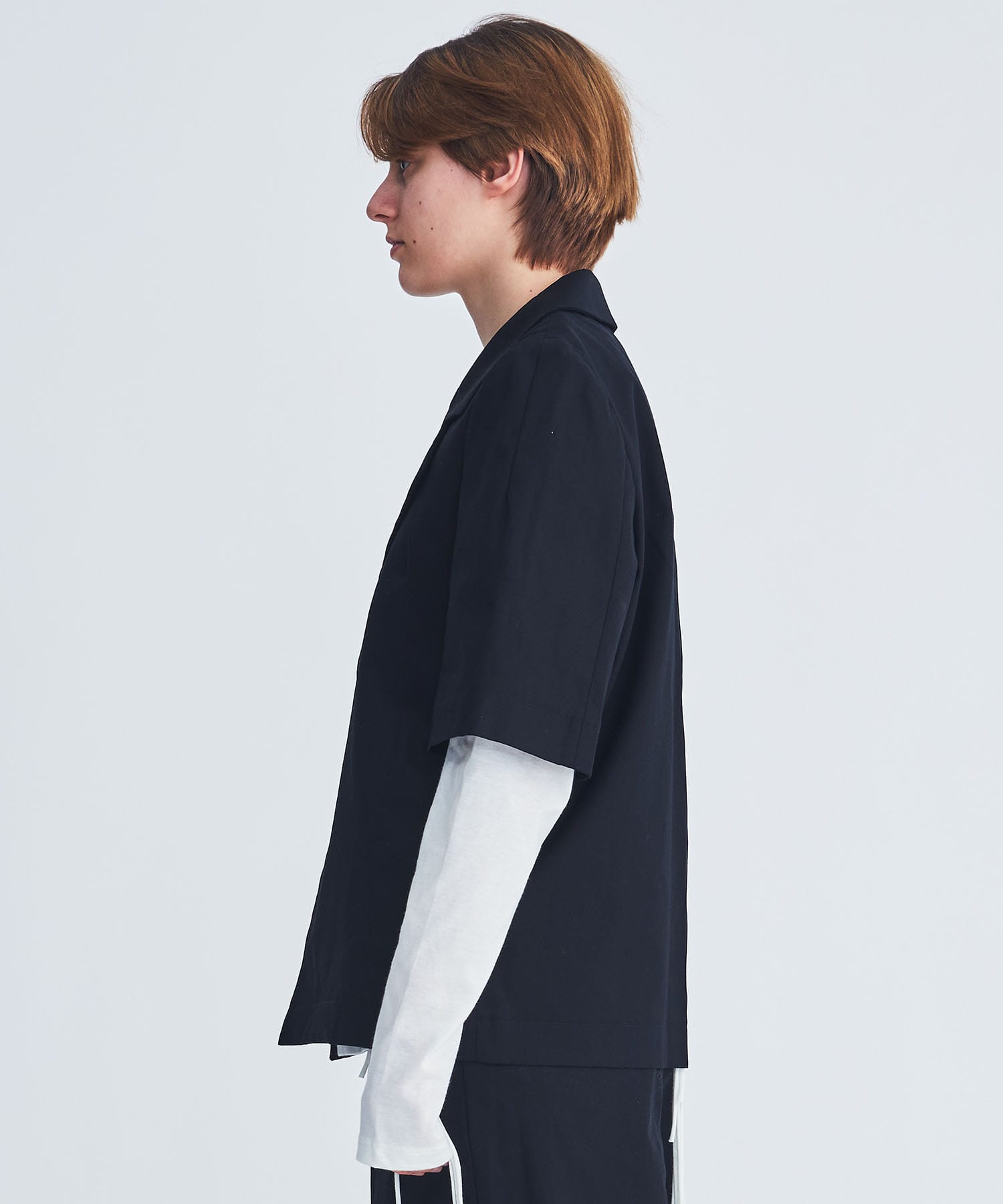 MASU HALF SLEEVE COTTON JACKET - BLACK 高価値 7333円 sandorobotics.com