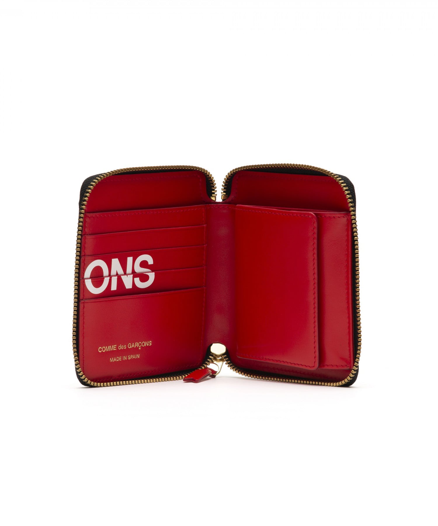 Comme Des Garcons Wallet Huge Logo Red折り財布