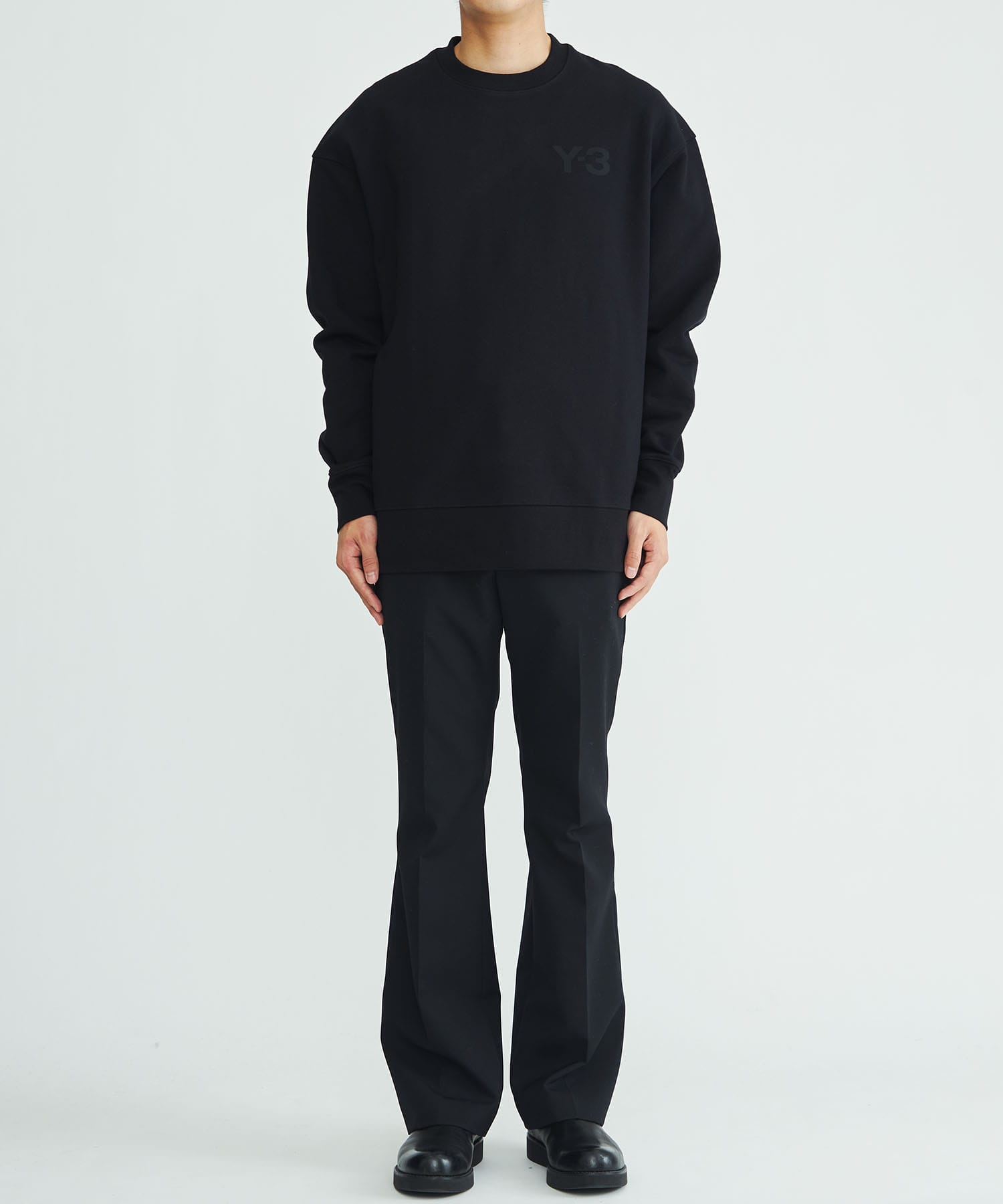 【未使用】アディダス Y-3 M CLASSIC CHEST LOGO CREW SWEATSHIRT ロゴ クルー スウェットシャツ S ライトグリーン メンズ