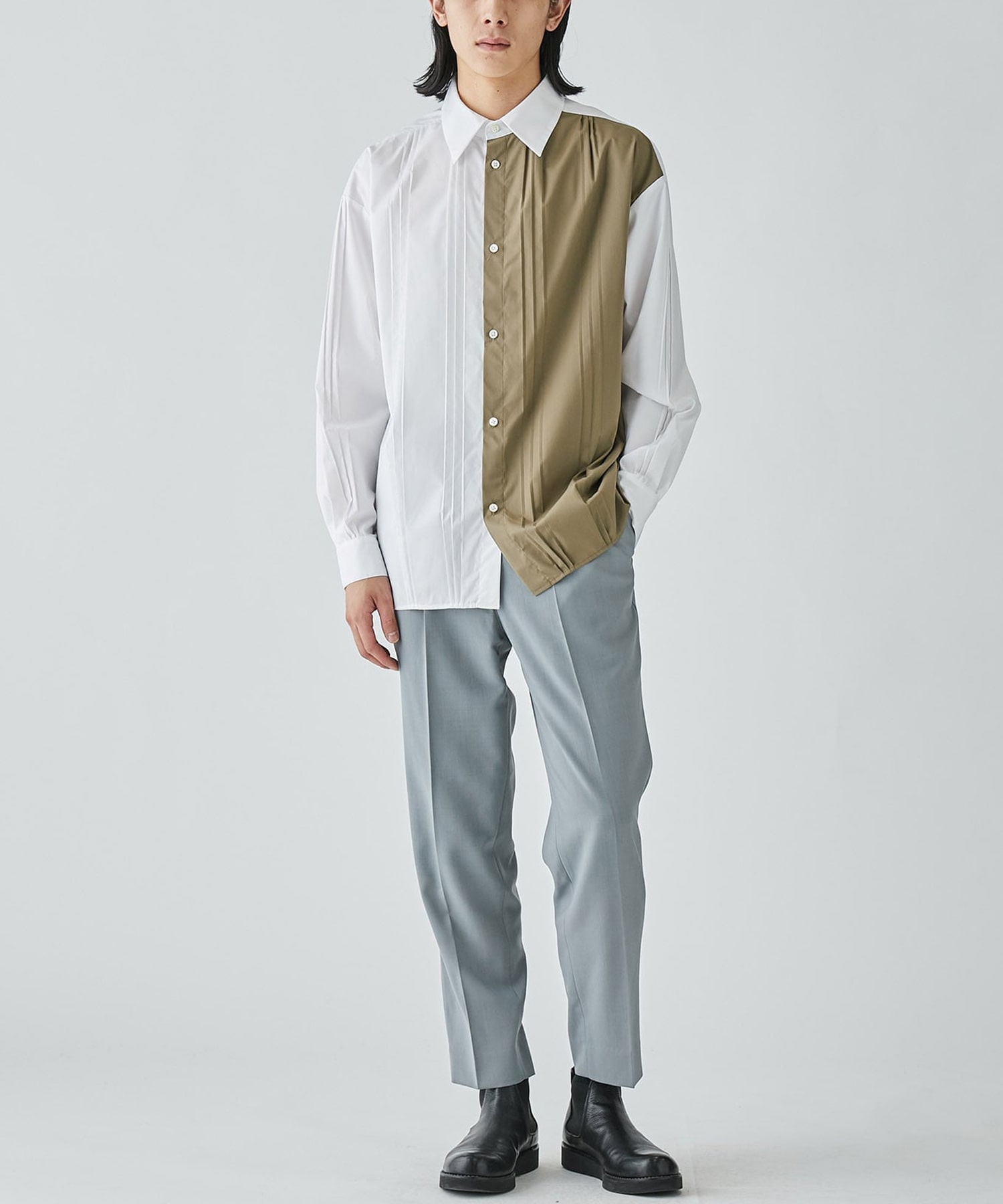 <CITY>BELTED SLACKS STUDIOUS