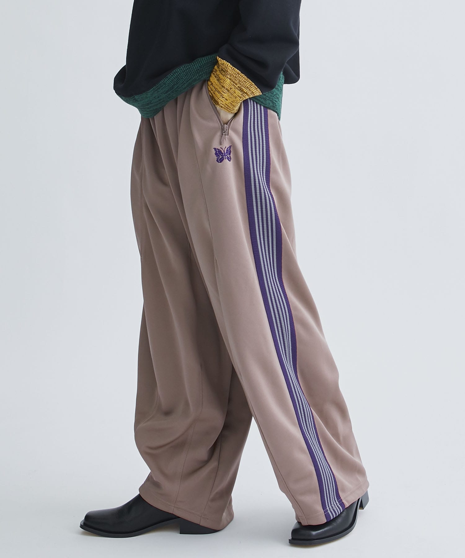 世界的に有名な ラスト2点 Needles H.D.TRACKPANT TAUPE XS