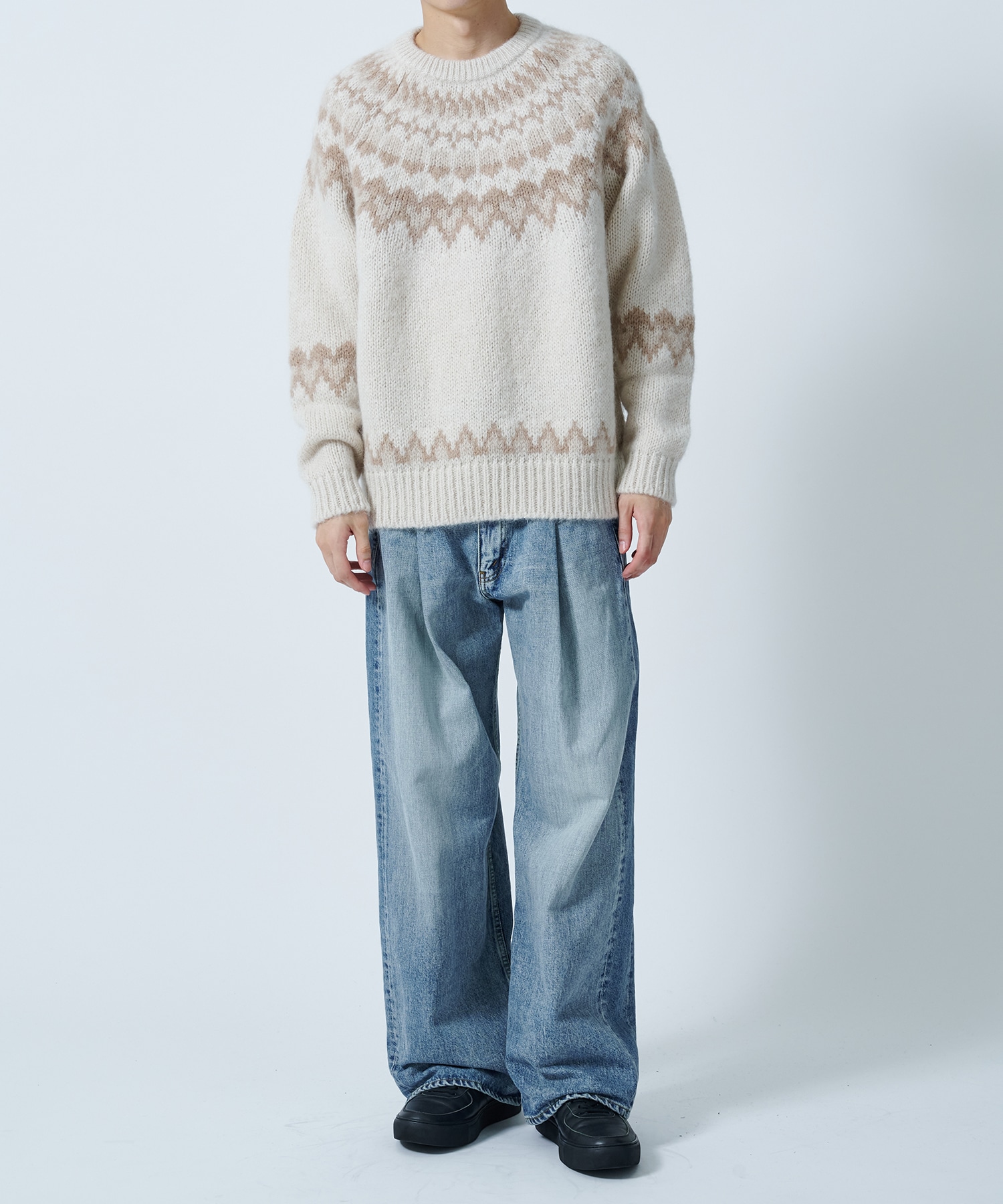 MOHAIR NORDIC CREW NECK BATONER