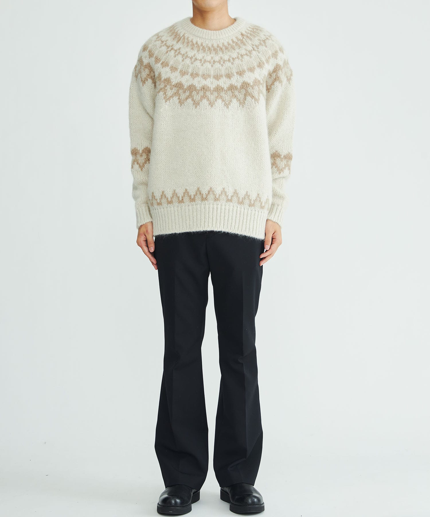 MOHAIR NORDIC CREW NECK | BATONER