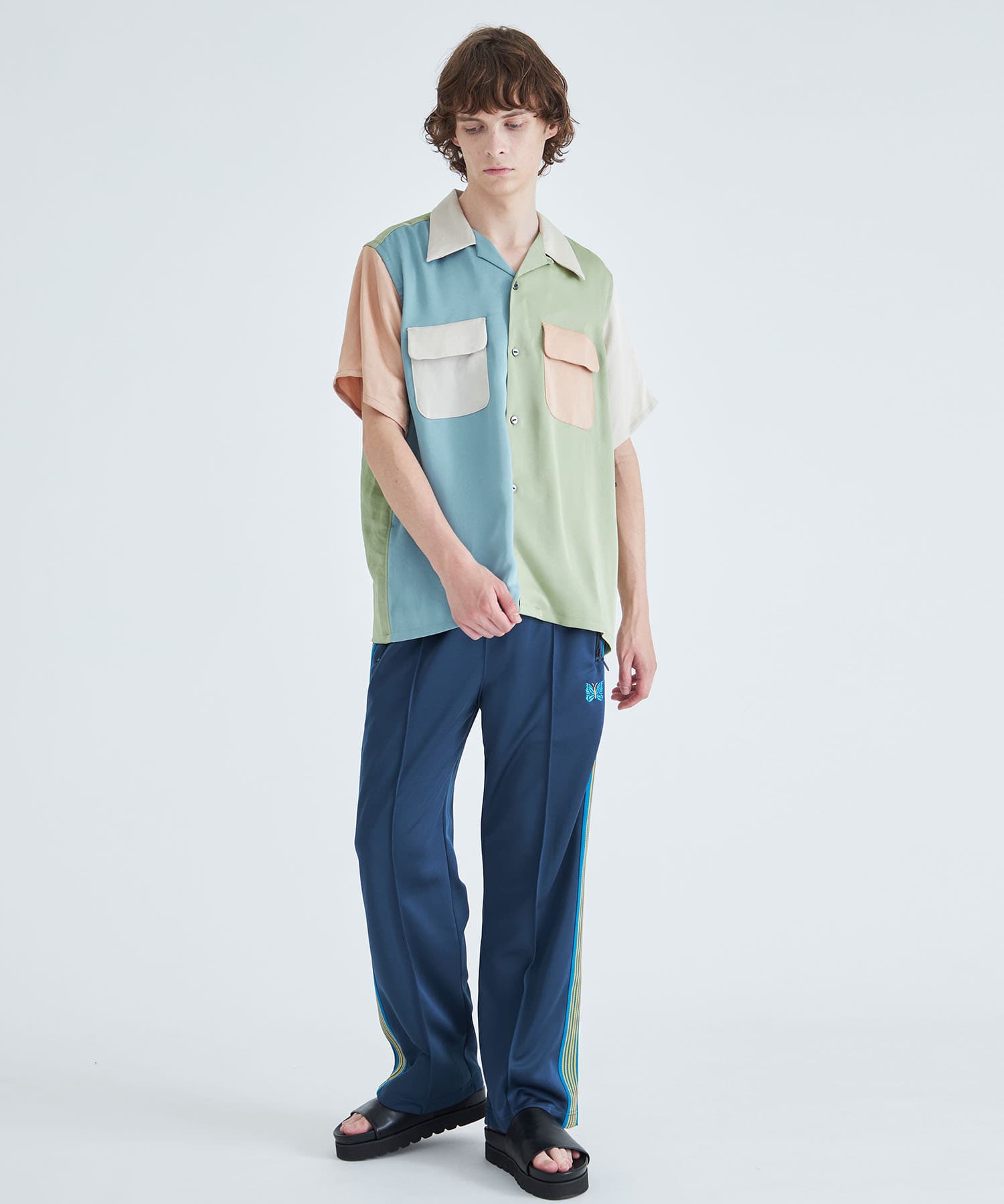 S/S Classic Shirt - Poly Sateen / Multi Colour | Needles