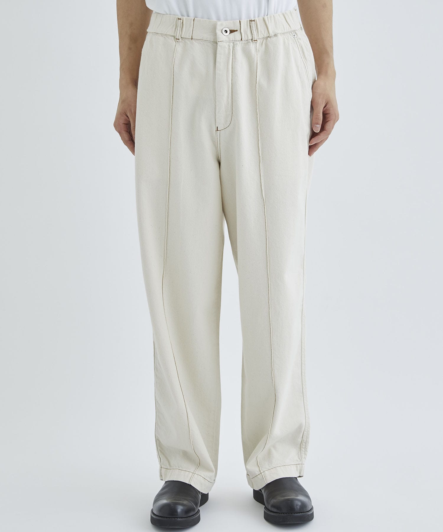 TTT MSW ／Organic cotton denim wide pants