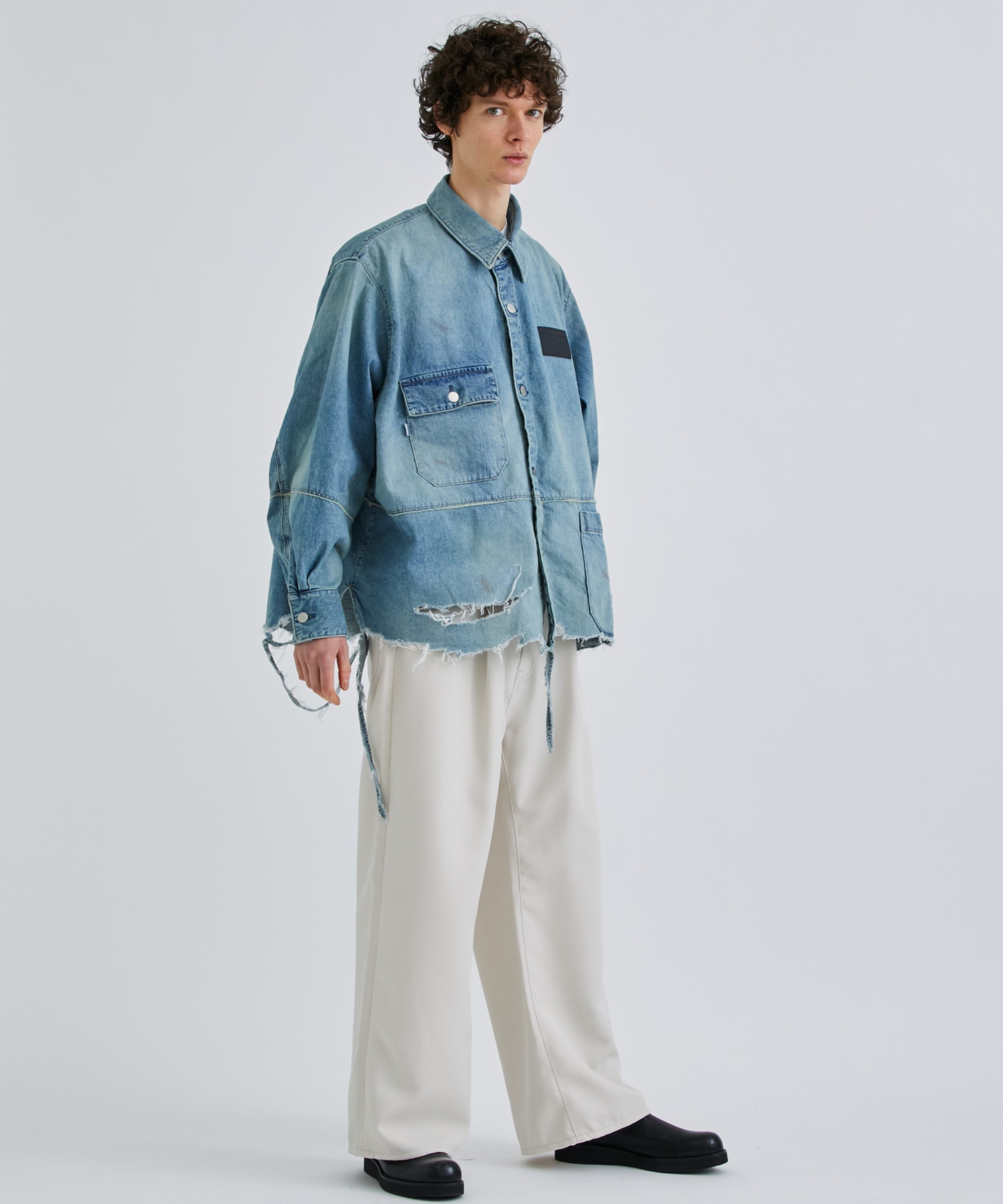 WIDE ONE TUCK STRAIGHT PANTS JieDa