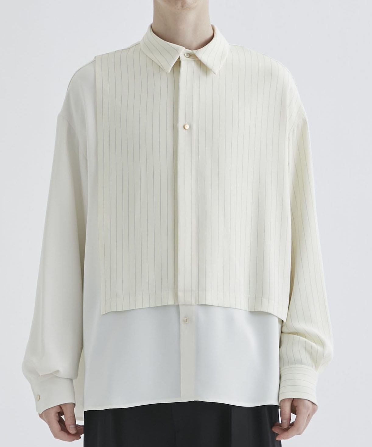 Asymmetrical Stripe Shirt | CULLNI
