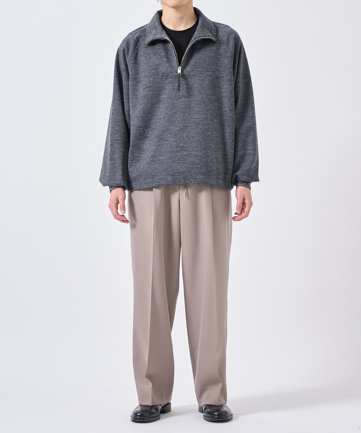 RERACS HALF ZIP STAND COLLAR PULLOVER THE RERACS