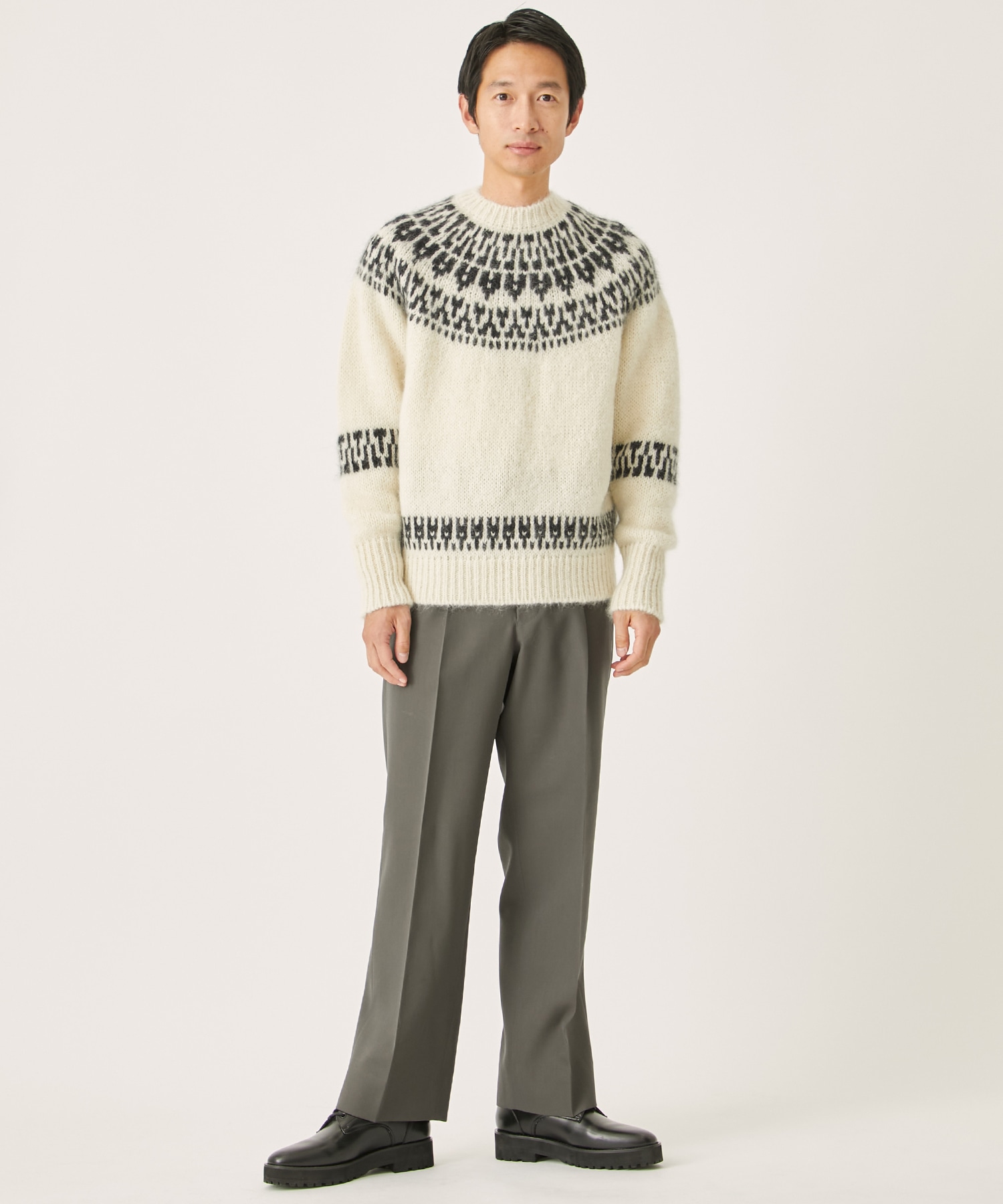 MOHAIR NORDIC CREW NECK BATONER