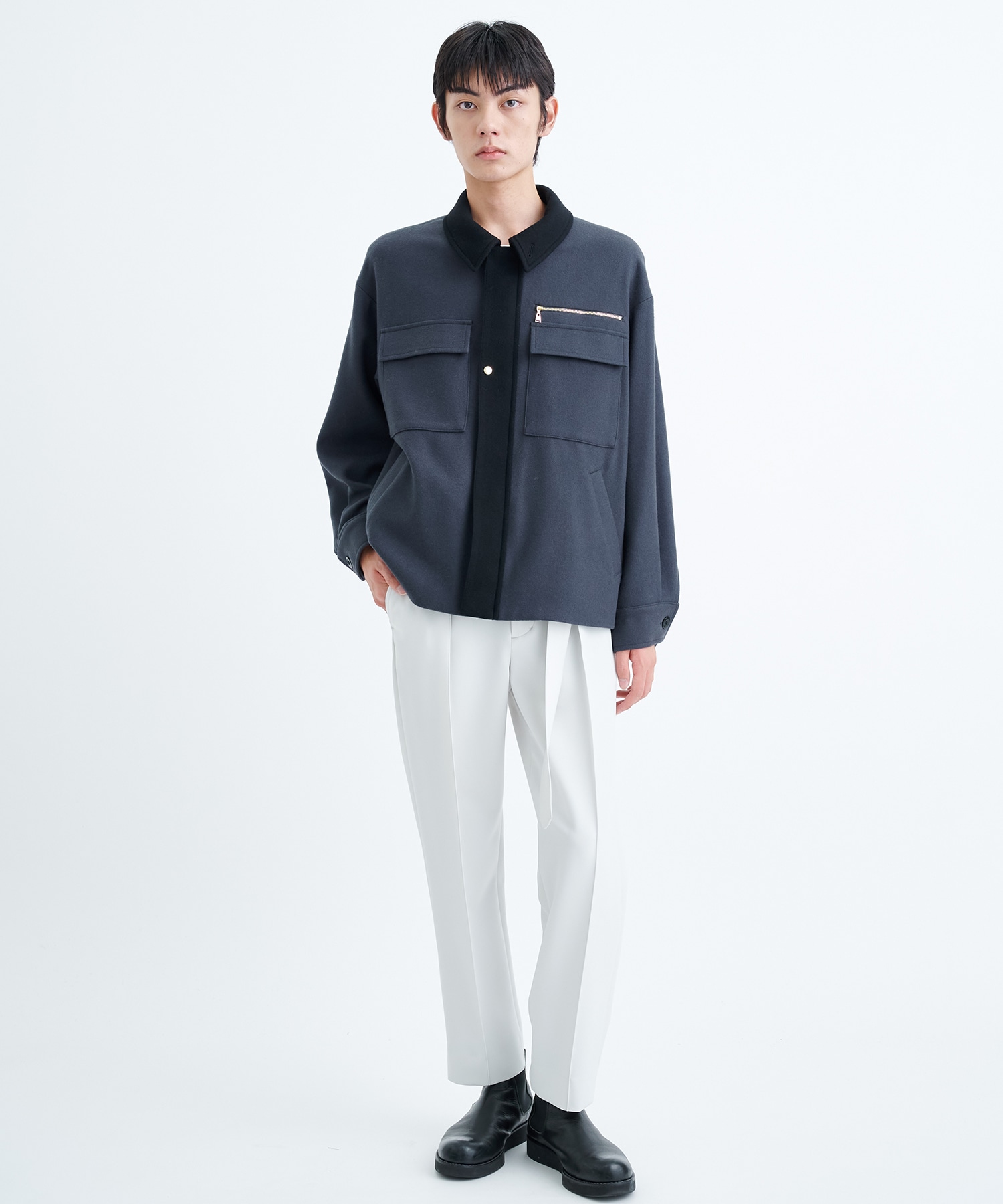 別注>WOOL SHORT BLOUSON(1 GREY): CULLNI: MENS｜ STUDIOUS ONLINE