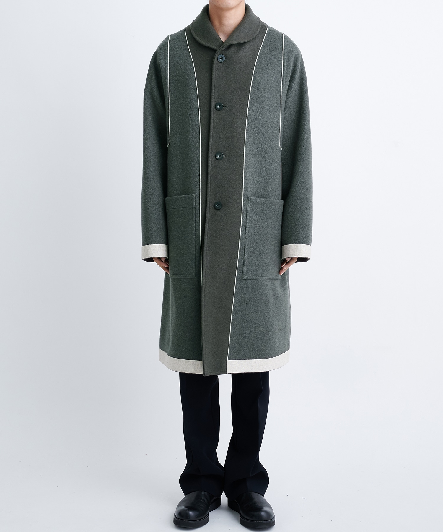 REVERSIBLE SHAWL COLLAR COAT｜IRENISA