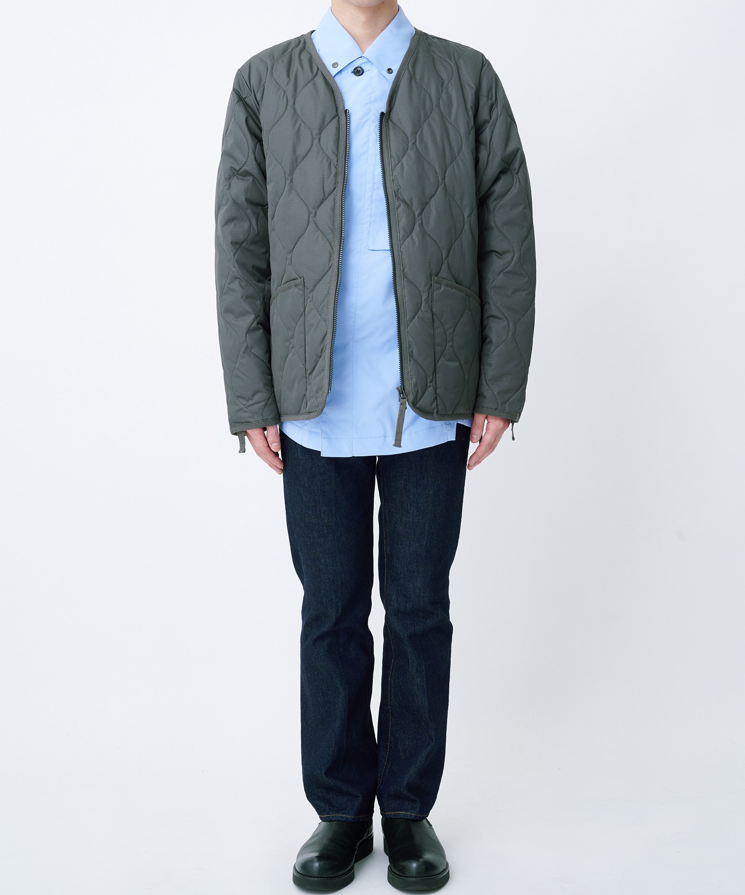 MILITARY W-ZIP V NECK DOWN JKT TAION/TAION EXTRA