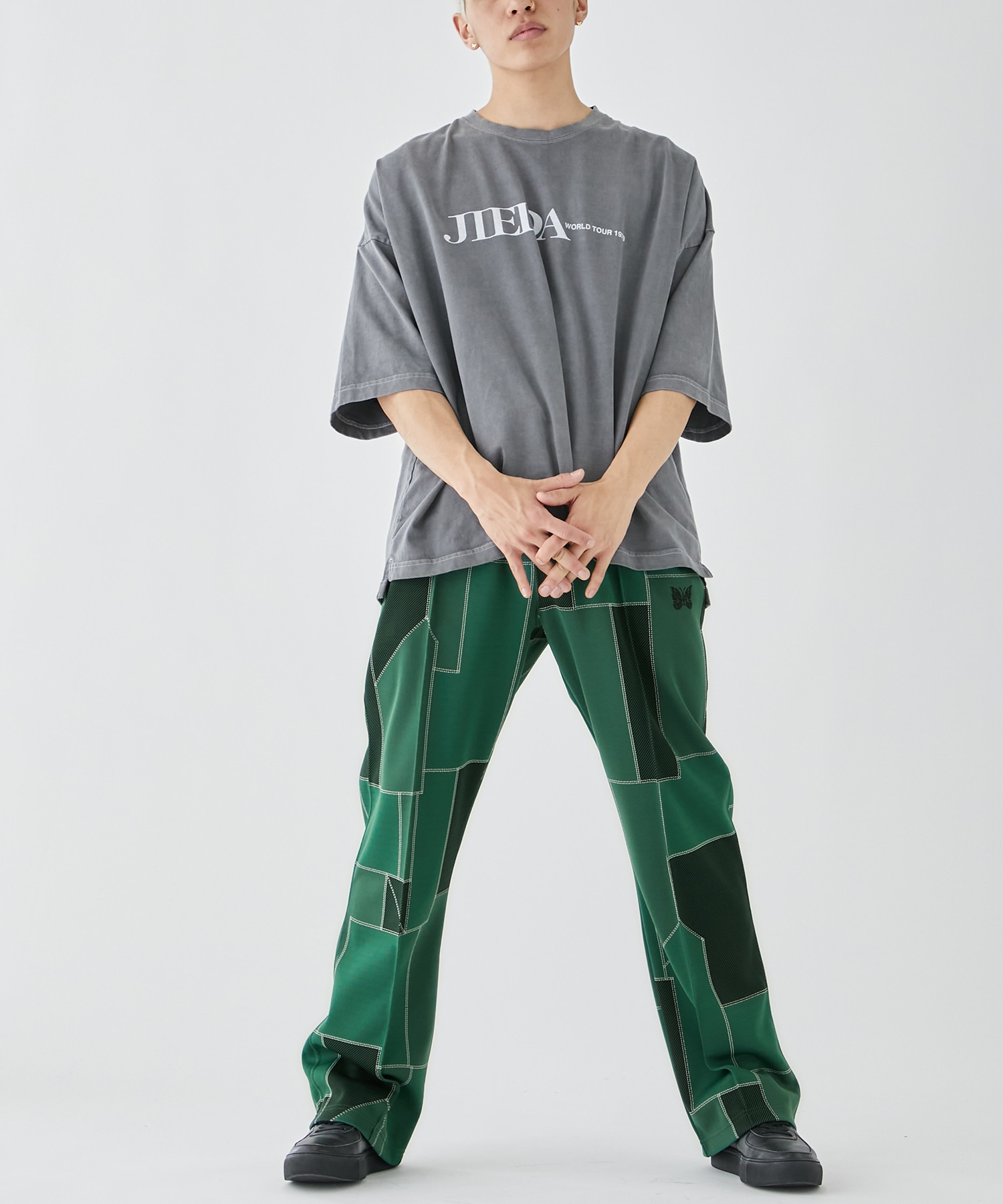 NEEDLES TRACK PANTS 別注STUDIOUS グリーン M - パンツ