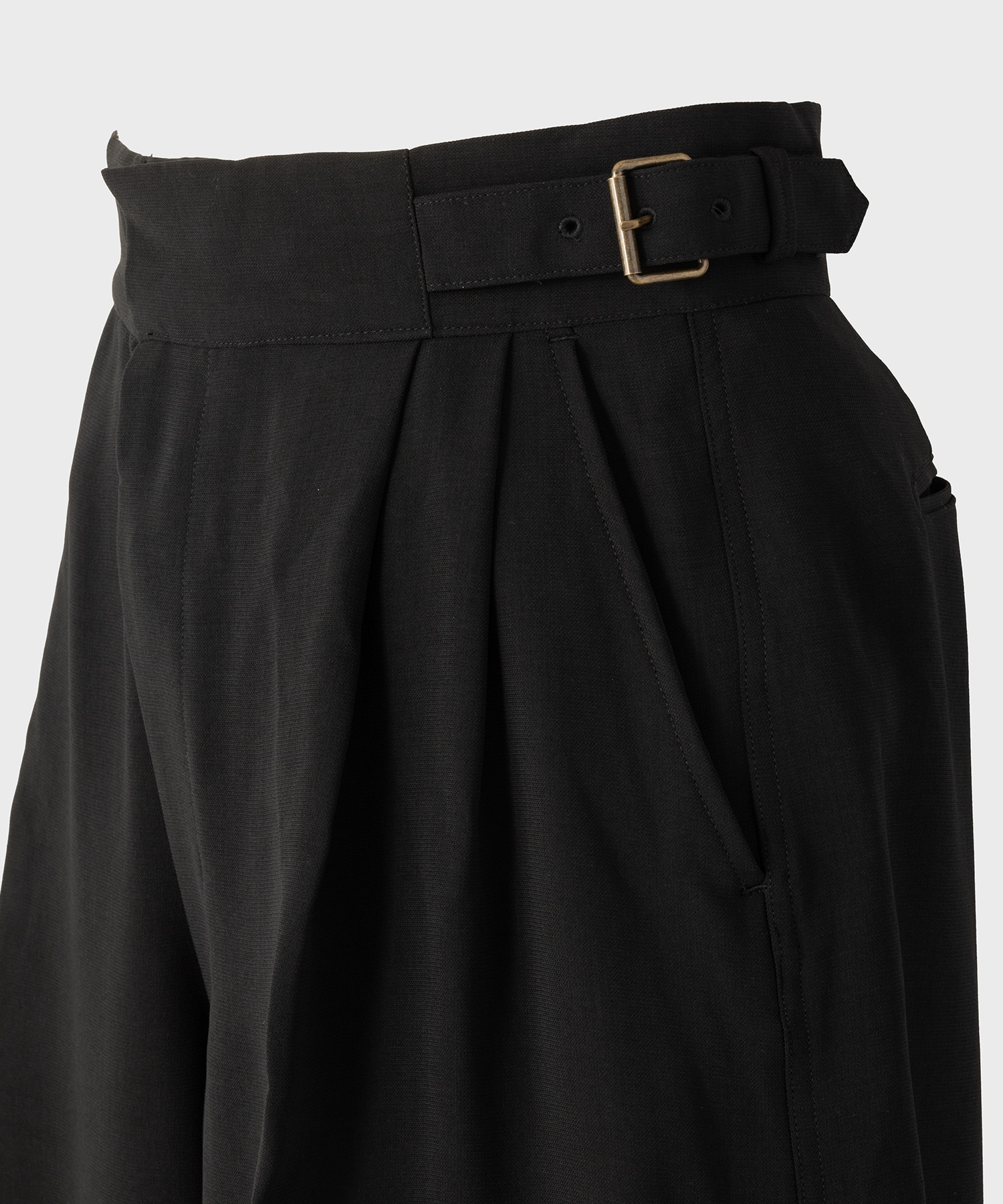 MELANGE TWILL SIDE BELTED SHORTS RAINMAKER