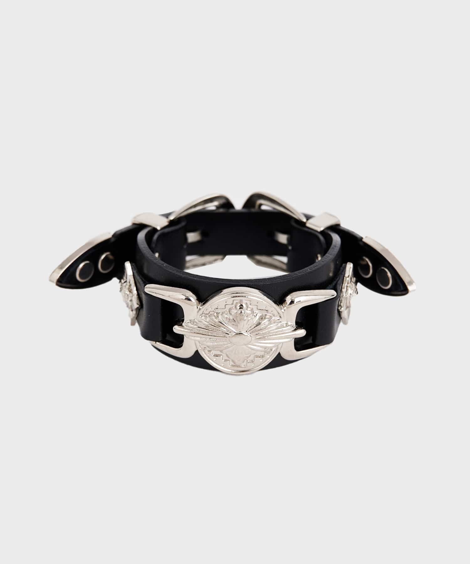 Double buckle leather bangle｜TOGA VIRILIS