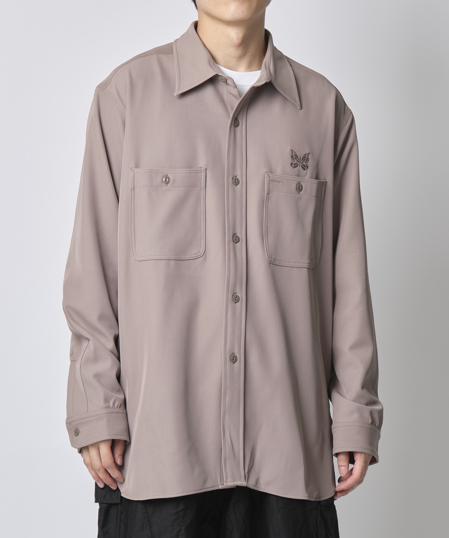 Work Shirt - PE/R/PU Cavalry Twill NEEDLES