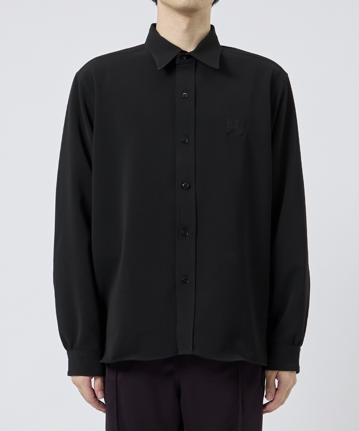 〈別注〉Work Shirt - PE/R/PU Cavalry Twill NEEDLES