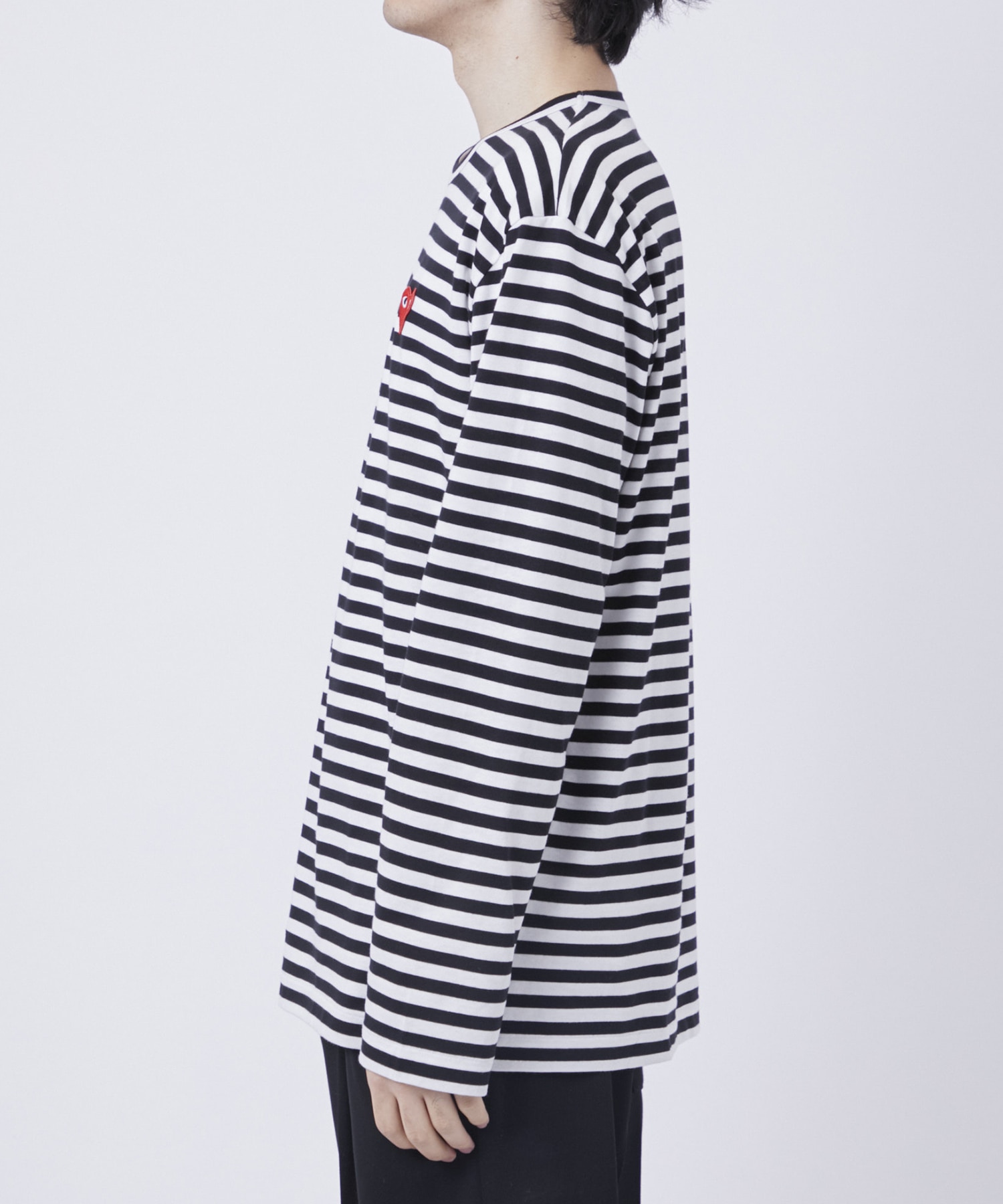 AX-T164-051 Unisex Border Long Sleeve T-Shirt PLAY COMME des GARCONS