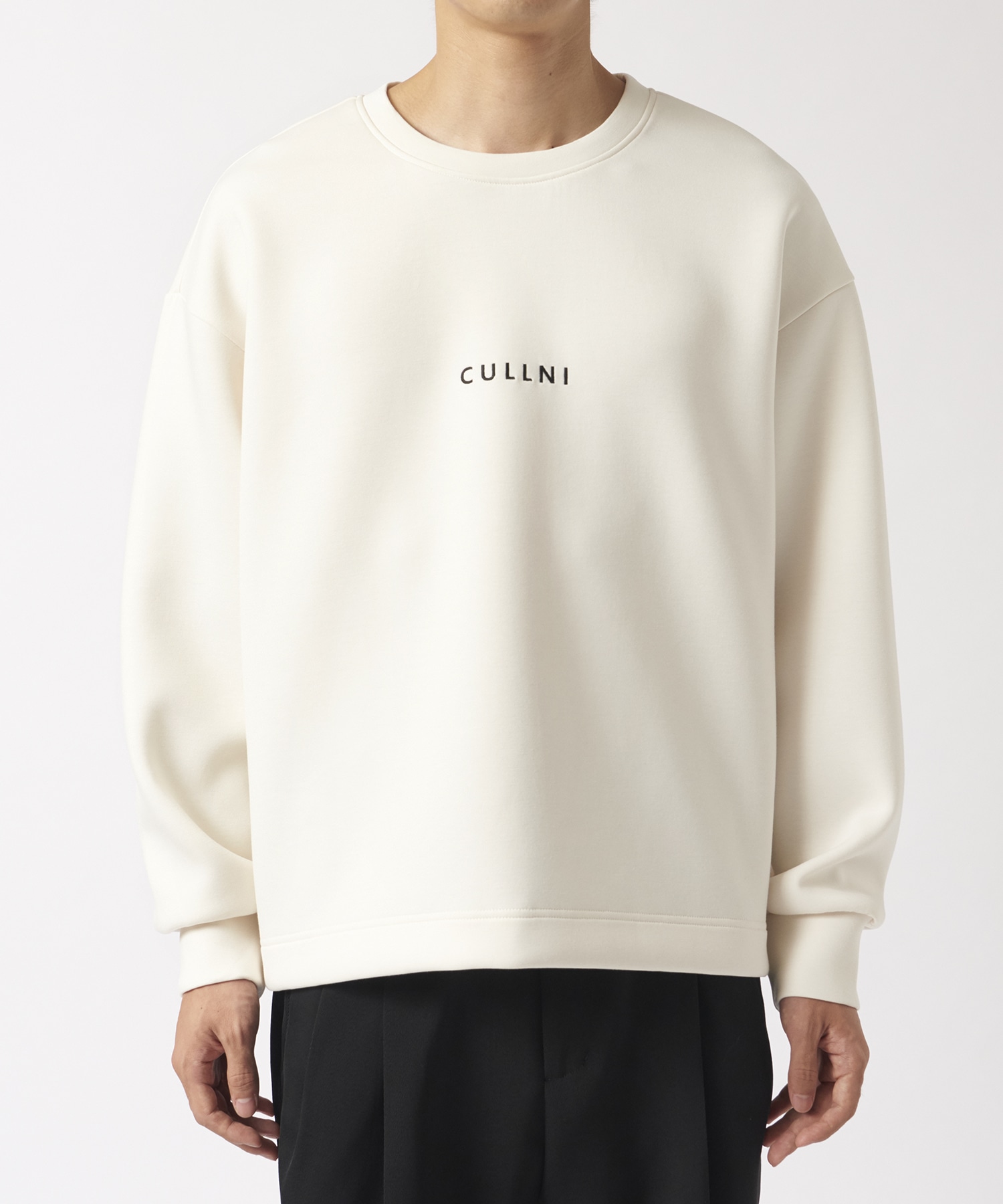 CULLNI Logo Embroidery Double Knit Pullover CULLNI