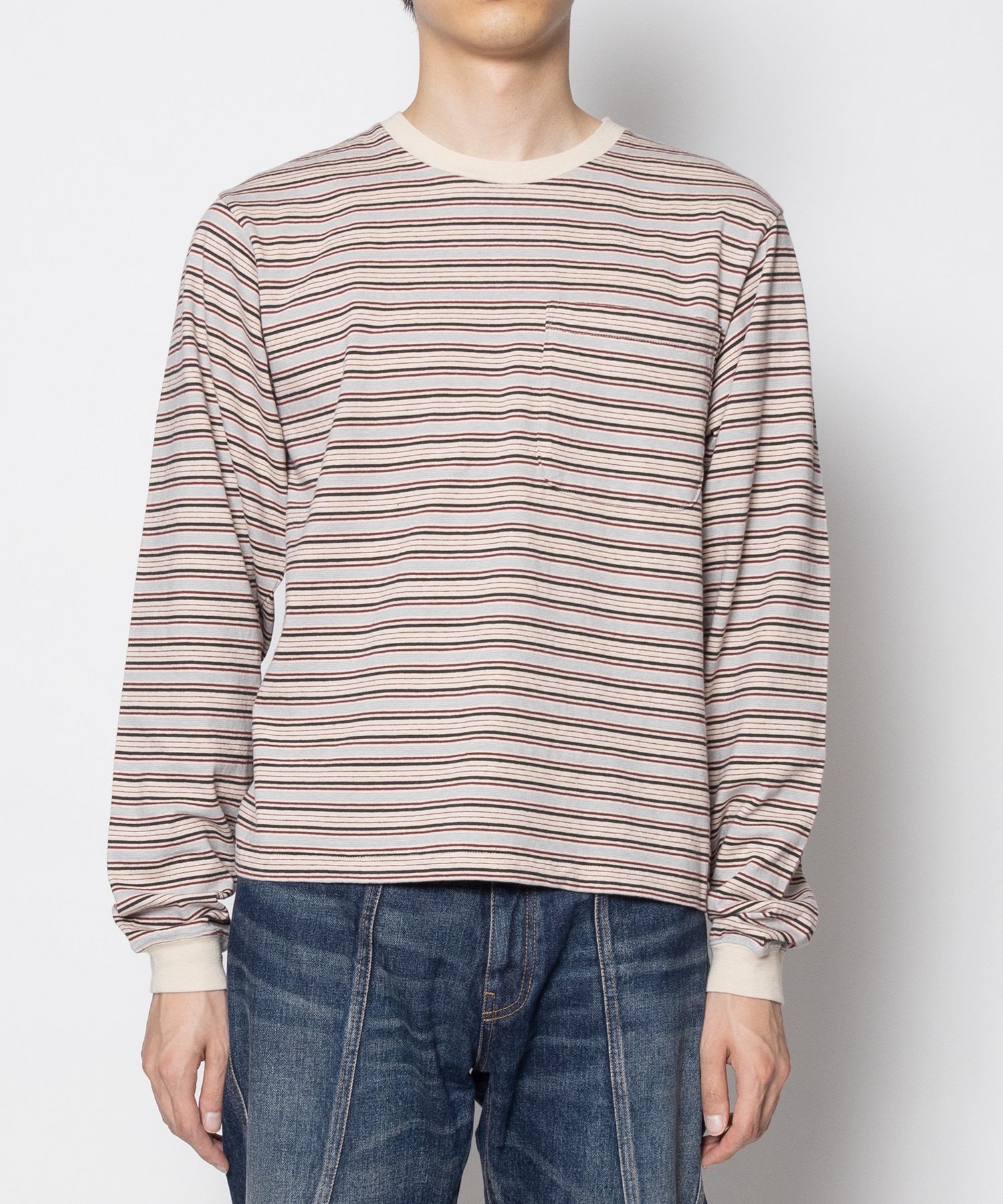 STRIPE LONG SLEEVE TEE SUGARHILL