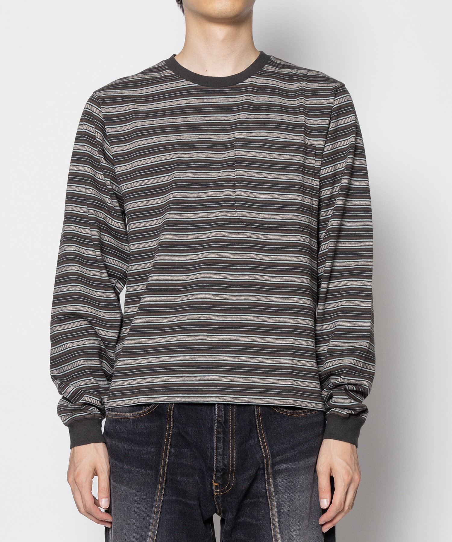 STRIPE LONG SLEEVE TEE SUGARHILL