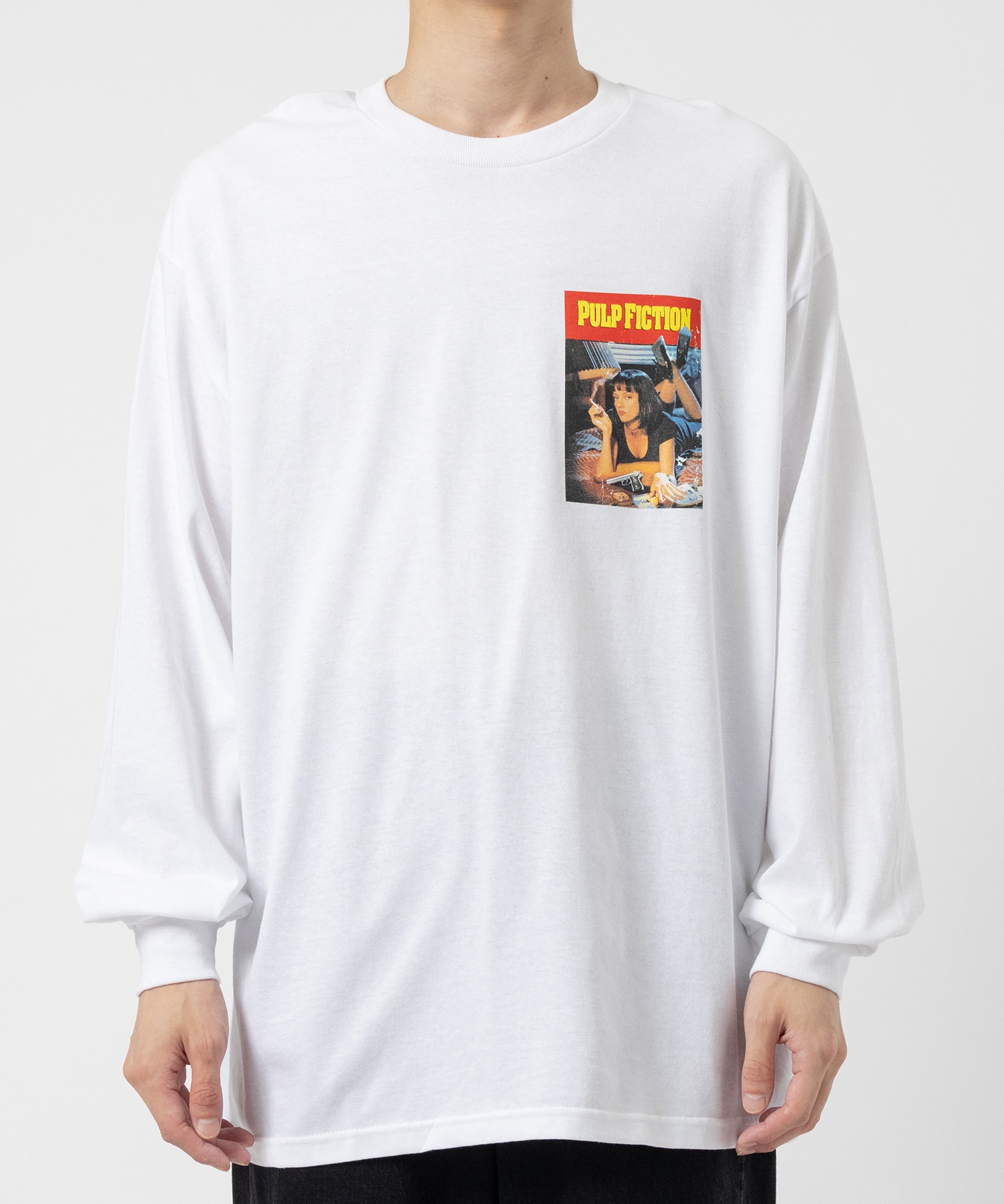 PULP FICTION / CREW NECK LONG SLEEVE T-SHIRT ( TYPE-3 ) WACKO MARIA