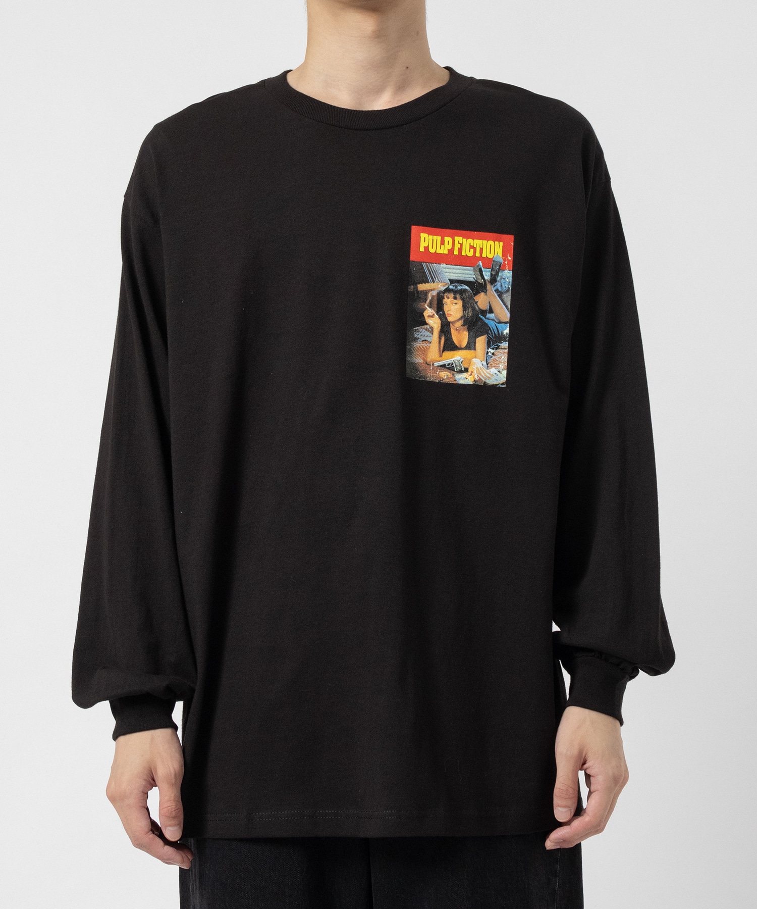 PULP FICTION / CREW NECK LONG SLEEVE T-SHIRT ( TYPE-3 ) WACKO MARIA