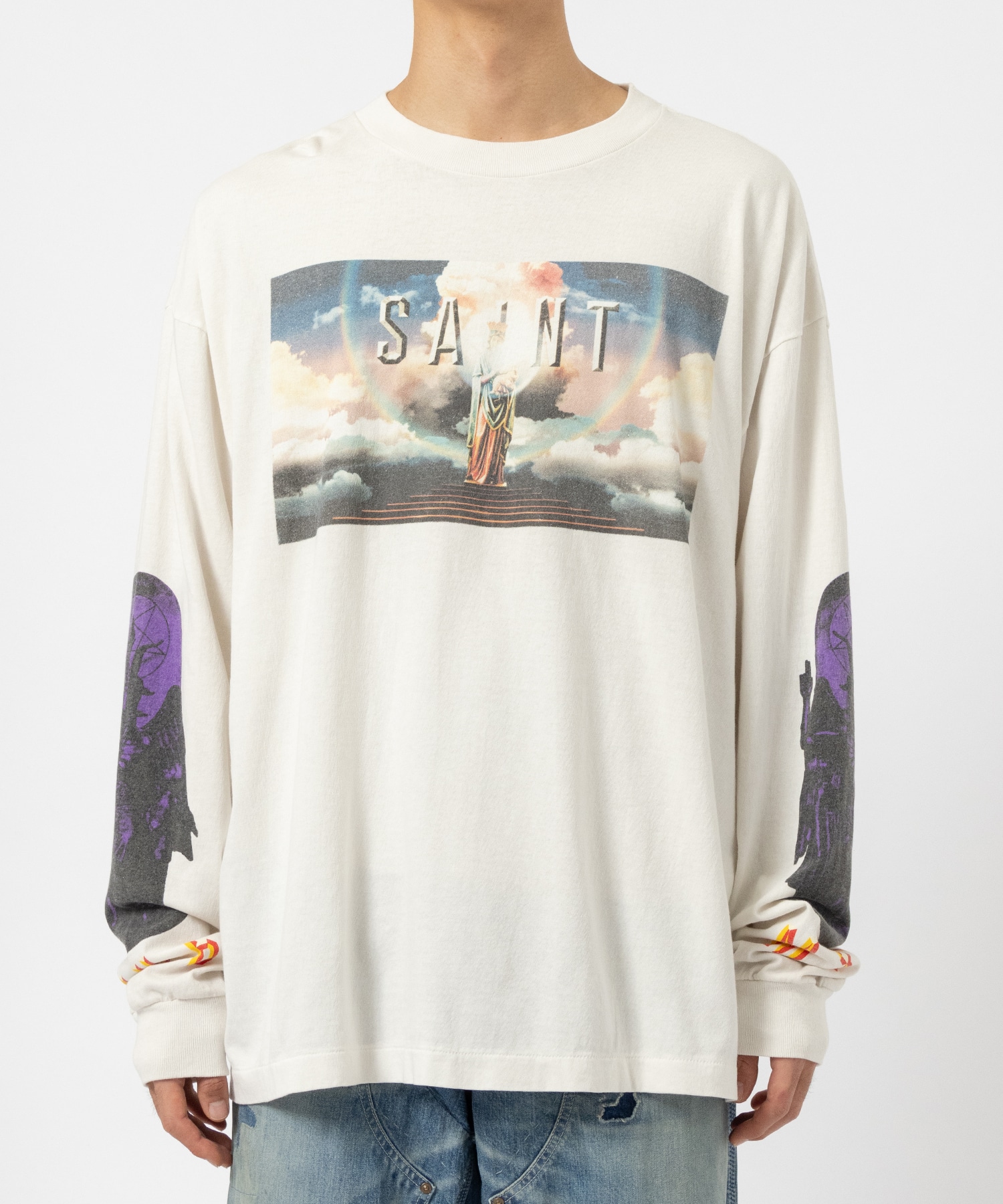 SM-YS1-0000-016/LS TEE/SAINT PICTURES/WH SAINT M××××××