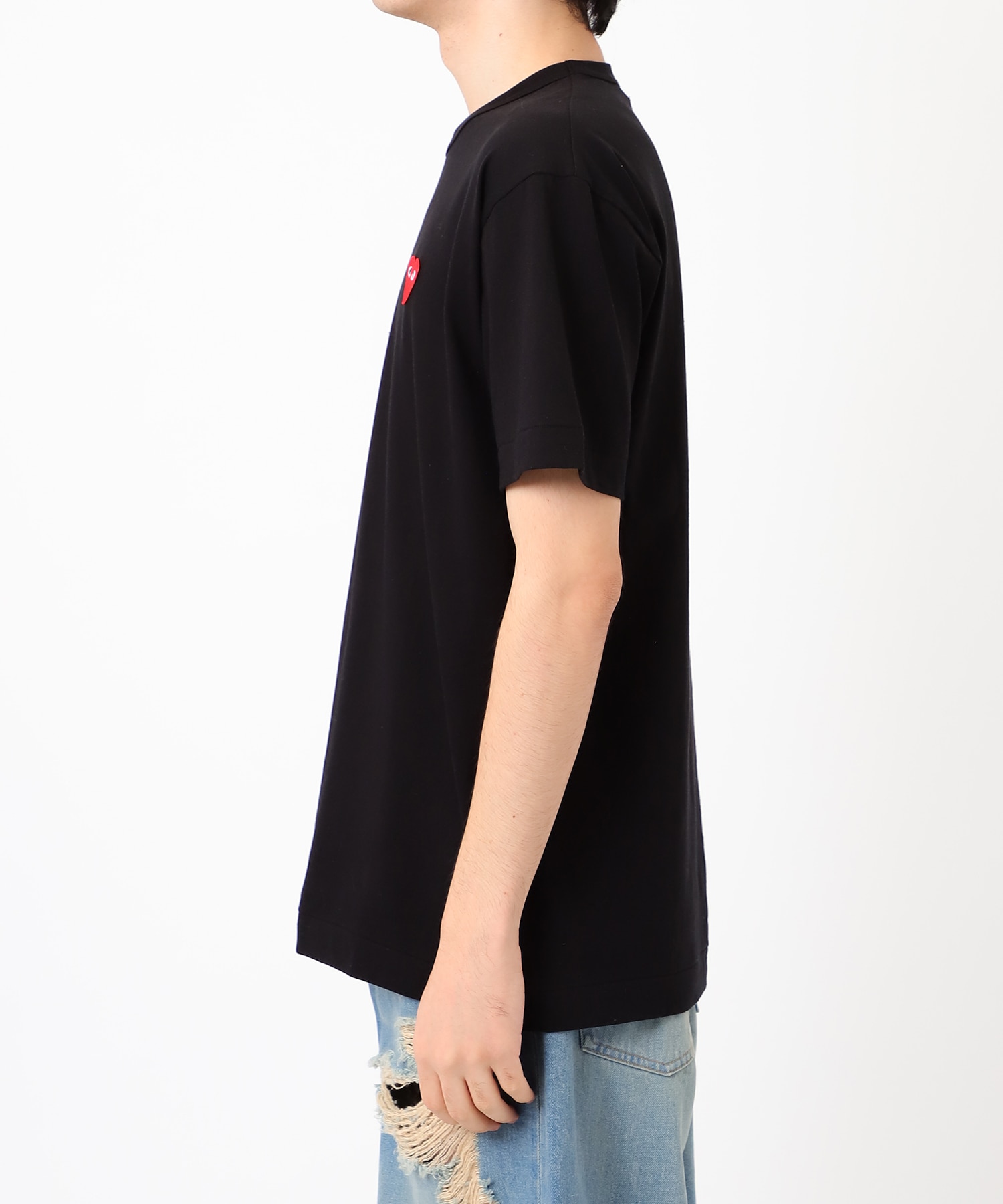 AX-T108-051 T-SHIRT RED EMBLEMRED HEART PLAY COMME des GARCONS