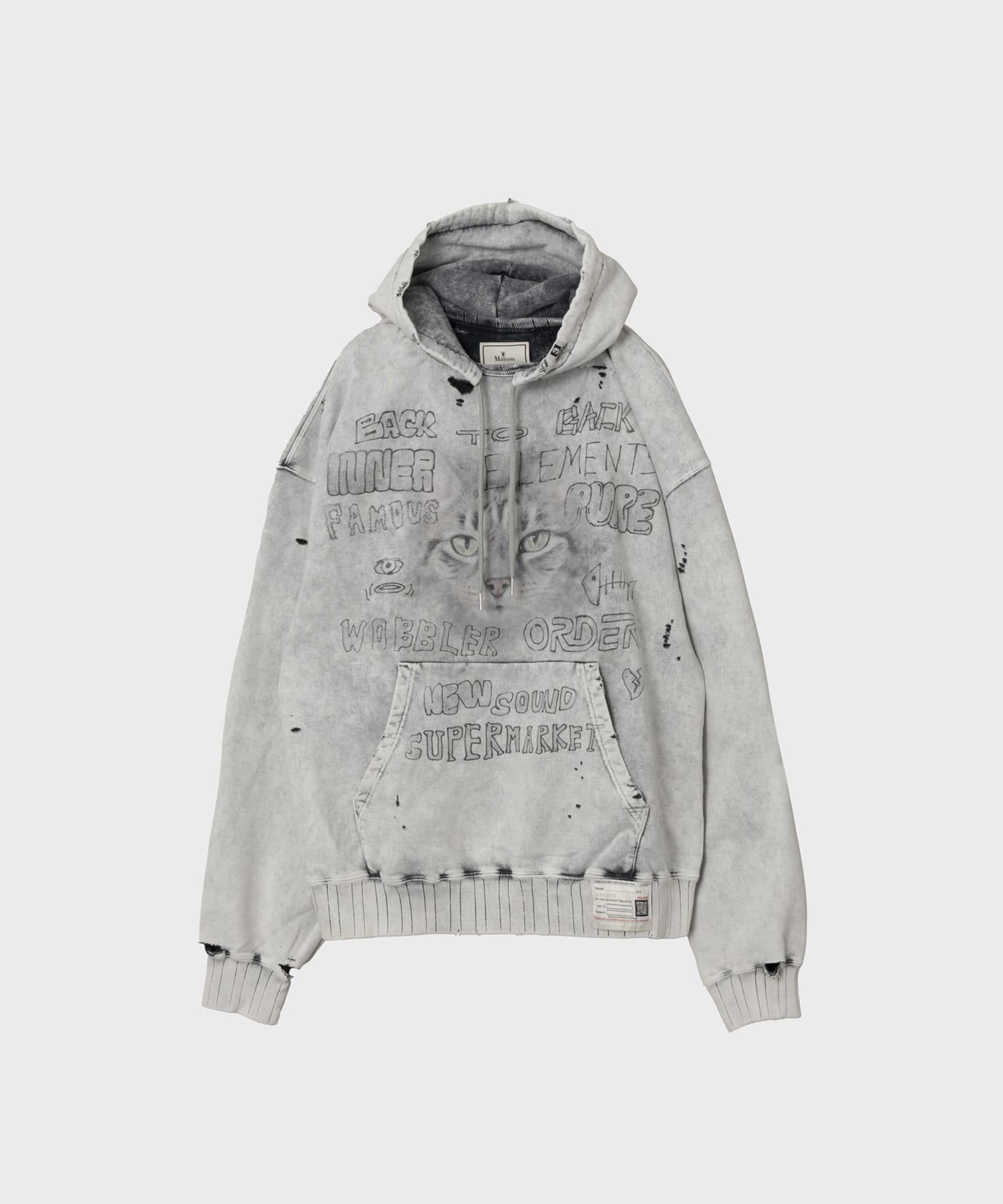 BLEACHED HOODIE Maison MIHARA YASUHIRO