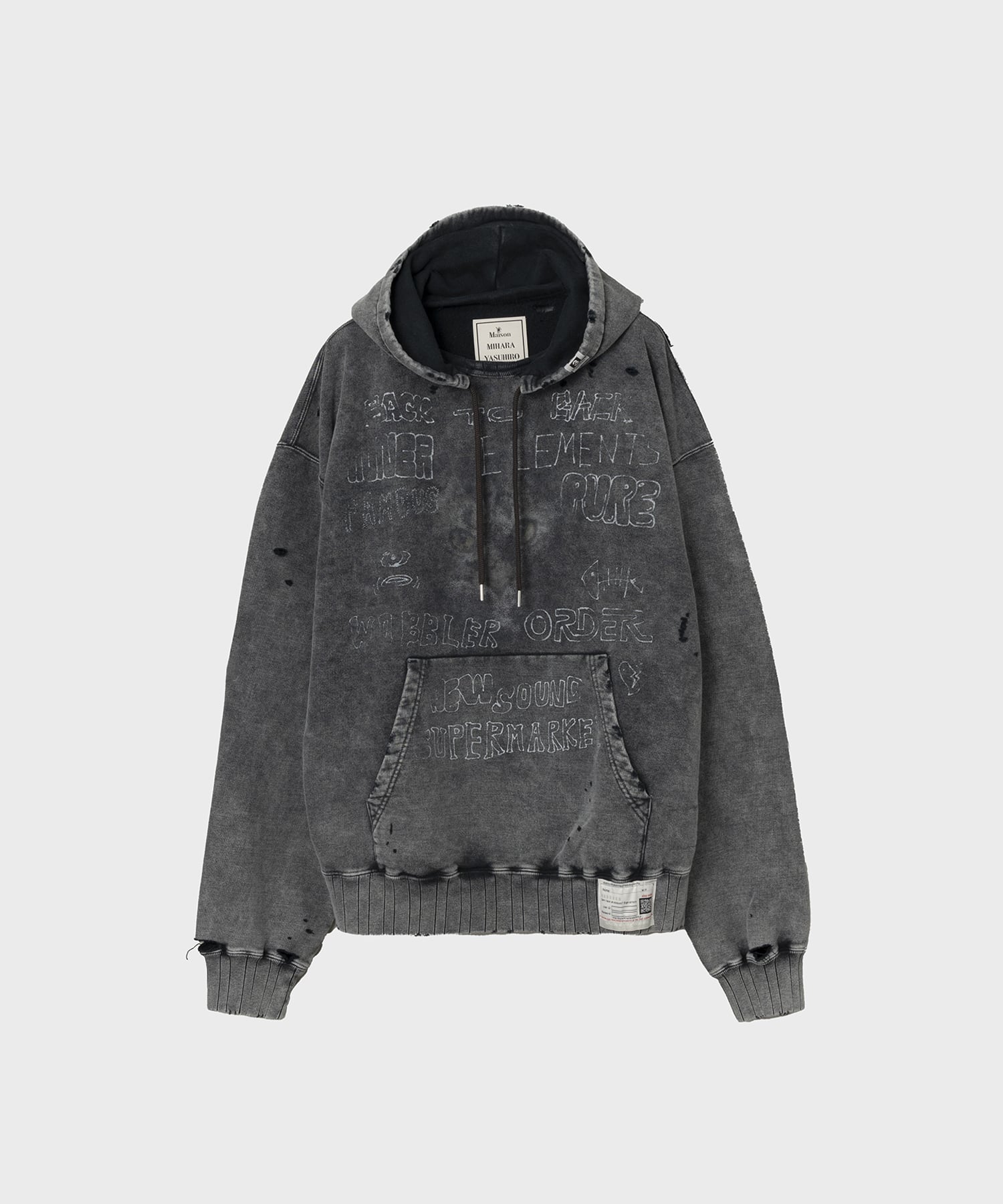 BLEACHED HOODIE Maison MIHARA YASUHIRO