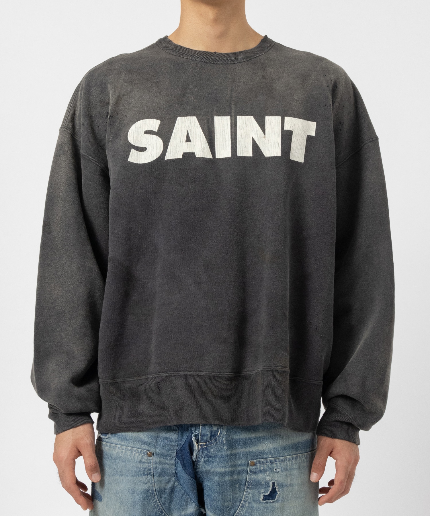 SM-YS1-0000-027/CREW SWT/SAINT/BLACK SAINT M××××××