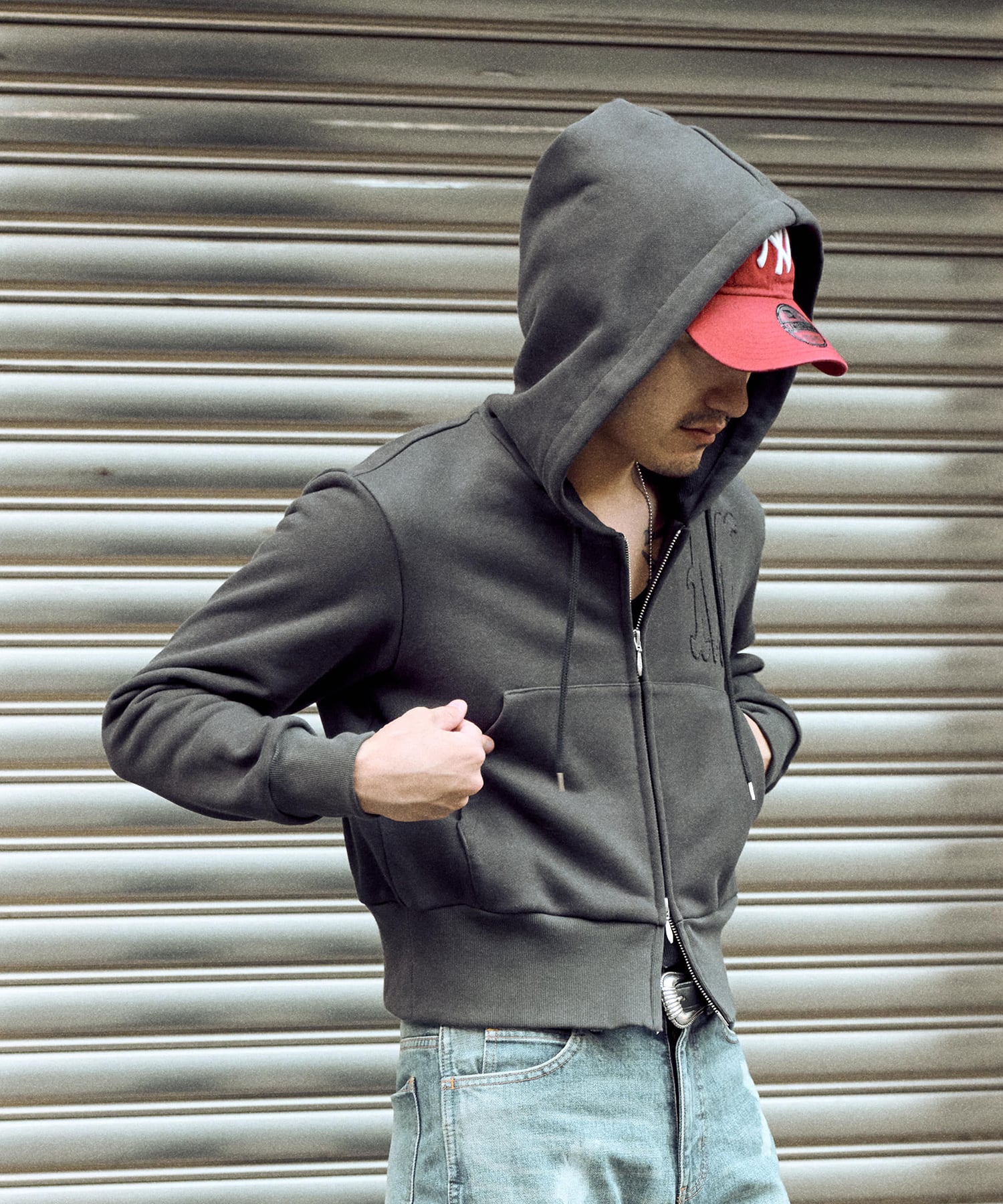 別注 LUCKY13 ZIP-UP HOODIE MASU