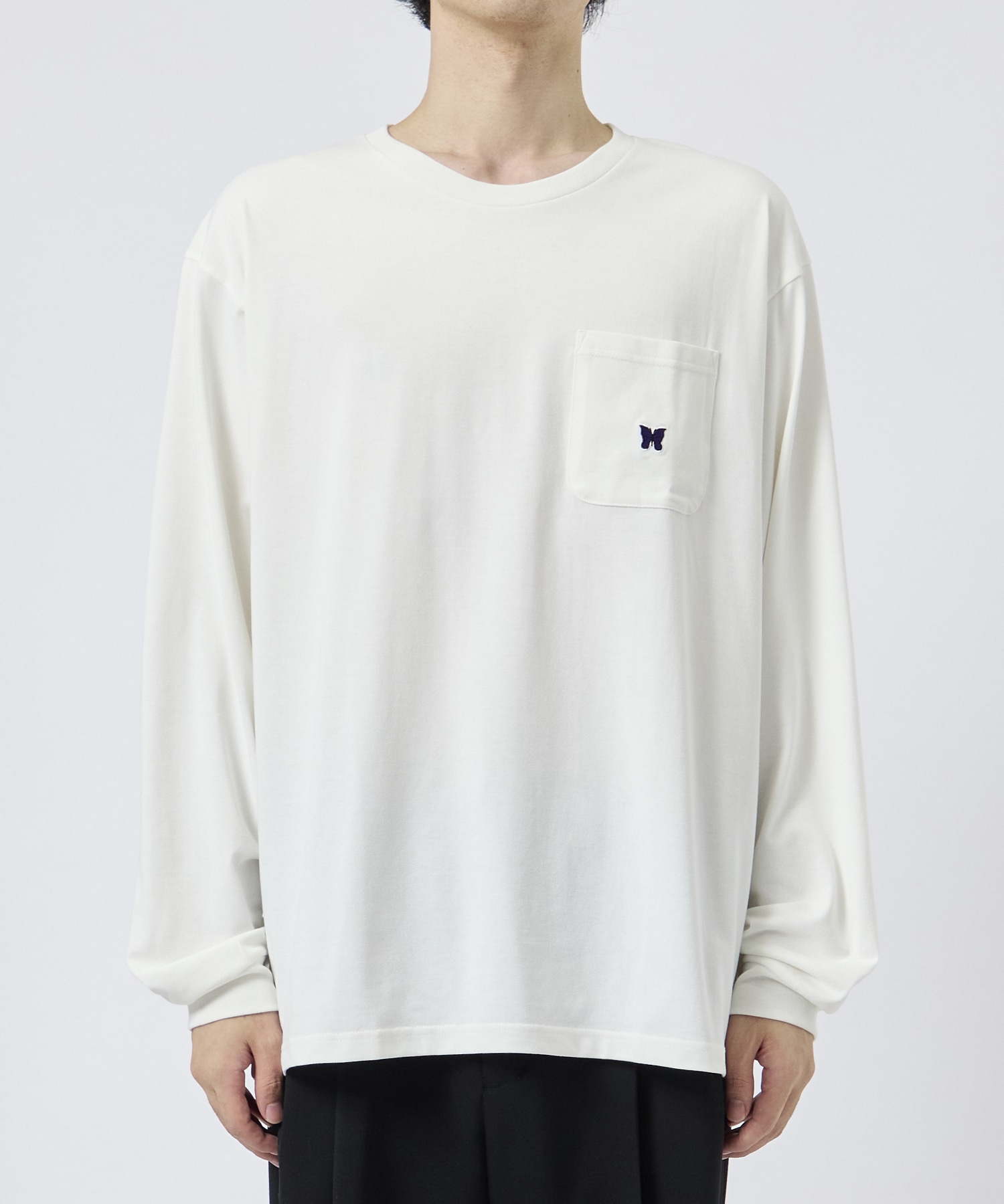 L/S Crew Neck Tee -Poly Jersey- NEEDLES