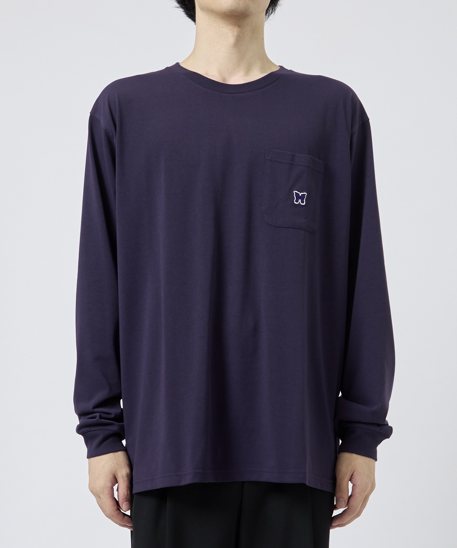 L/S Crew Neck Tee -Poly Jersey- NEEDLES