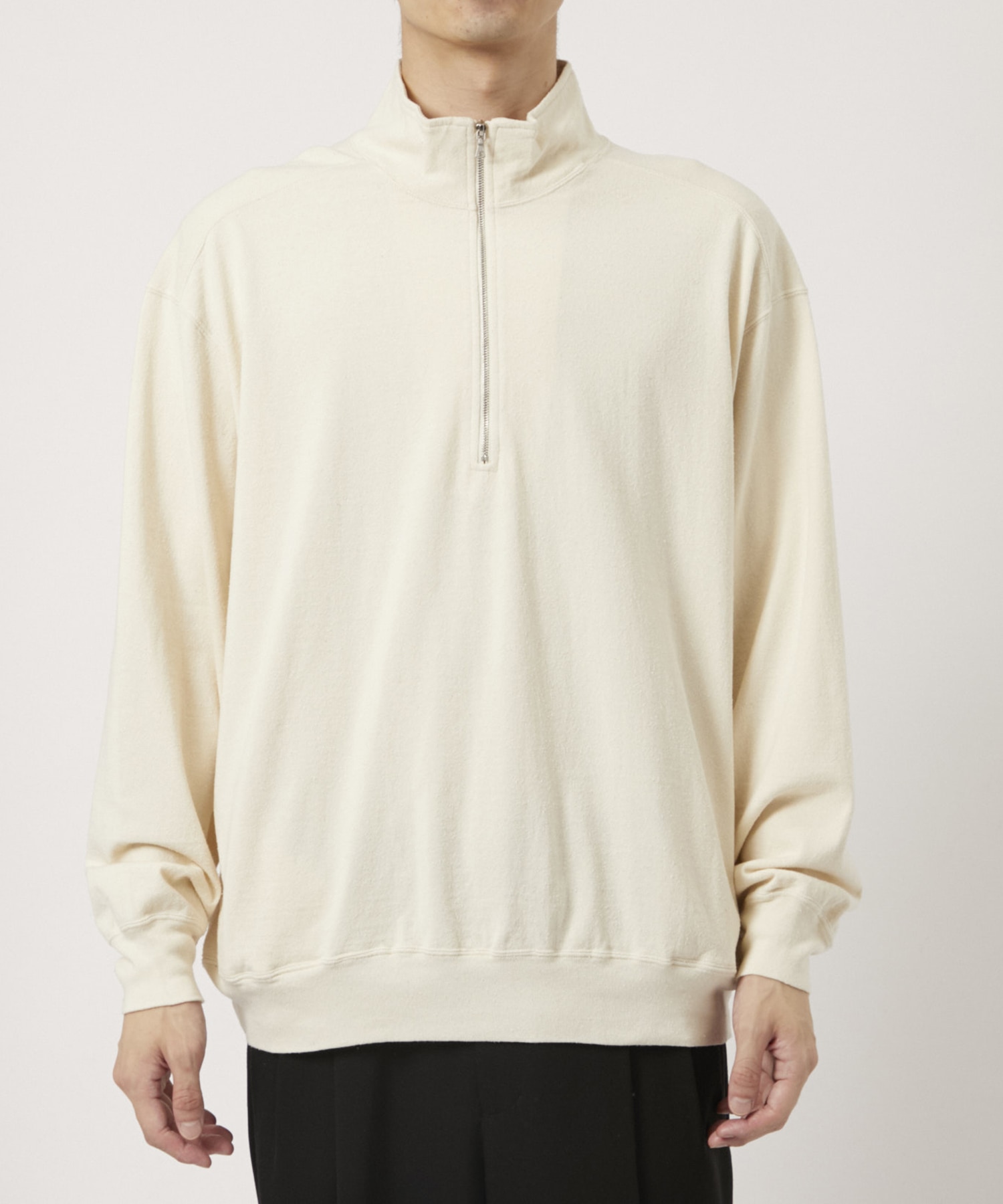 Co/Silk Nep Harf-Zip blurhms
