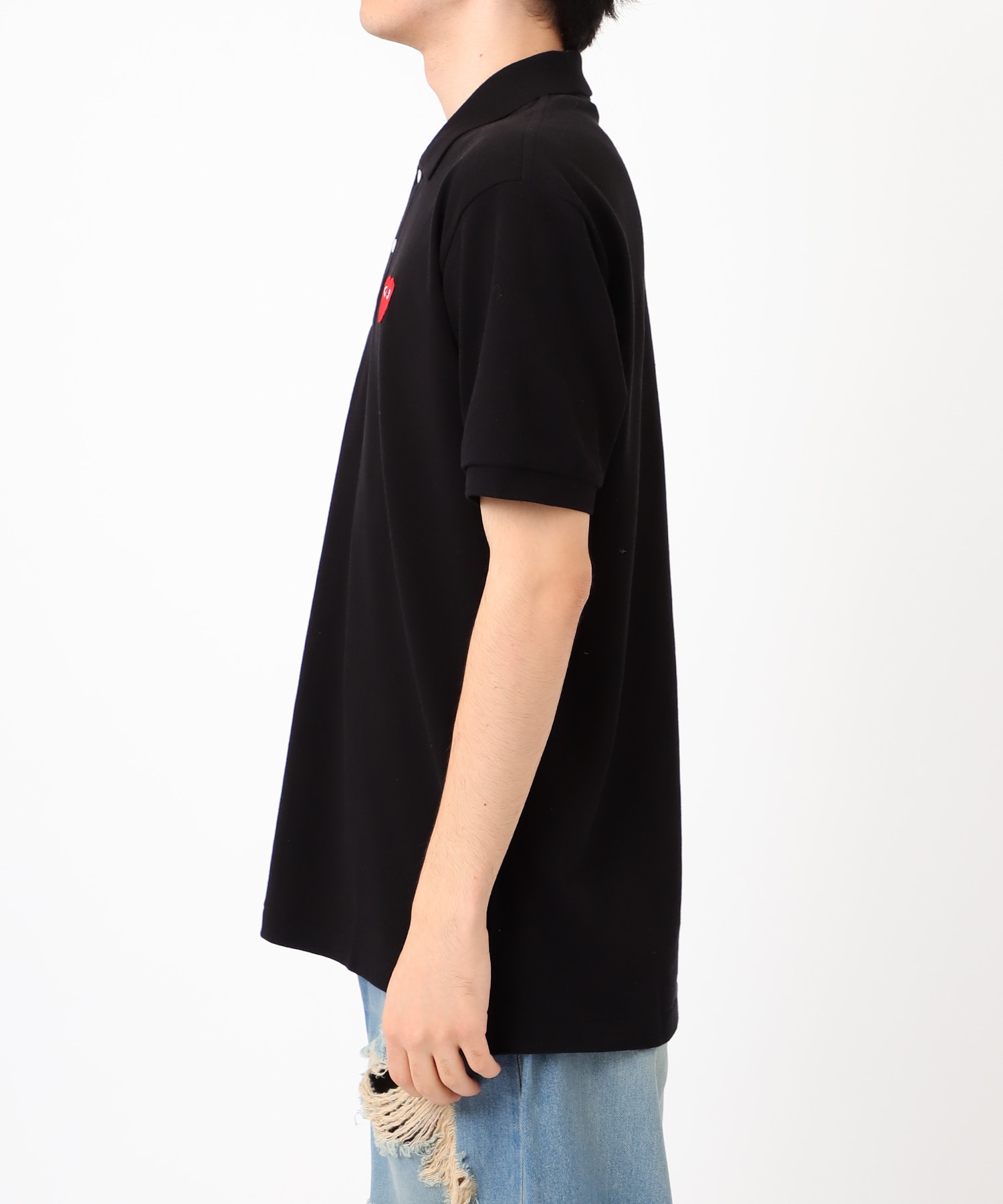 AX-T006-051 Unisex Polo  Black PLAY COMME des GARCONS